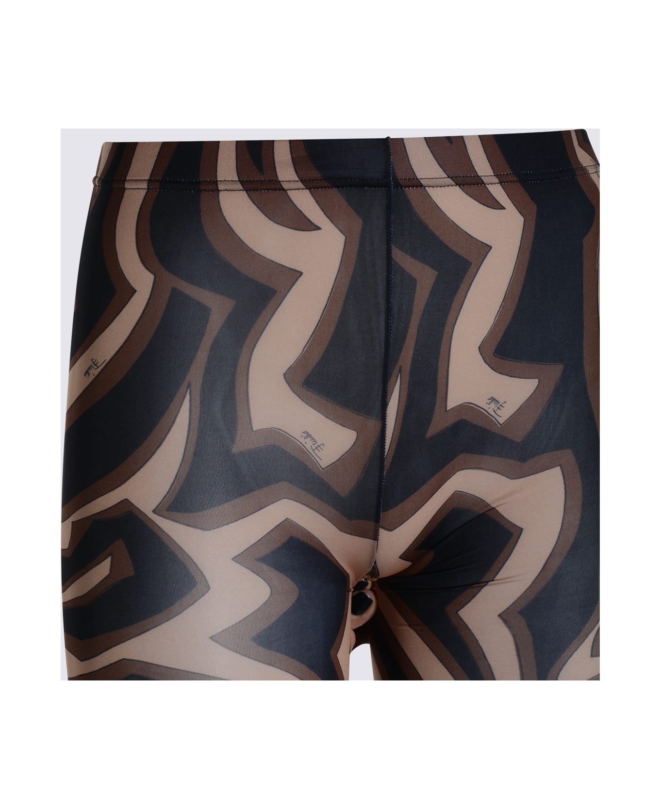 Pucci Black And Gold Silk Socks - Black