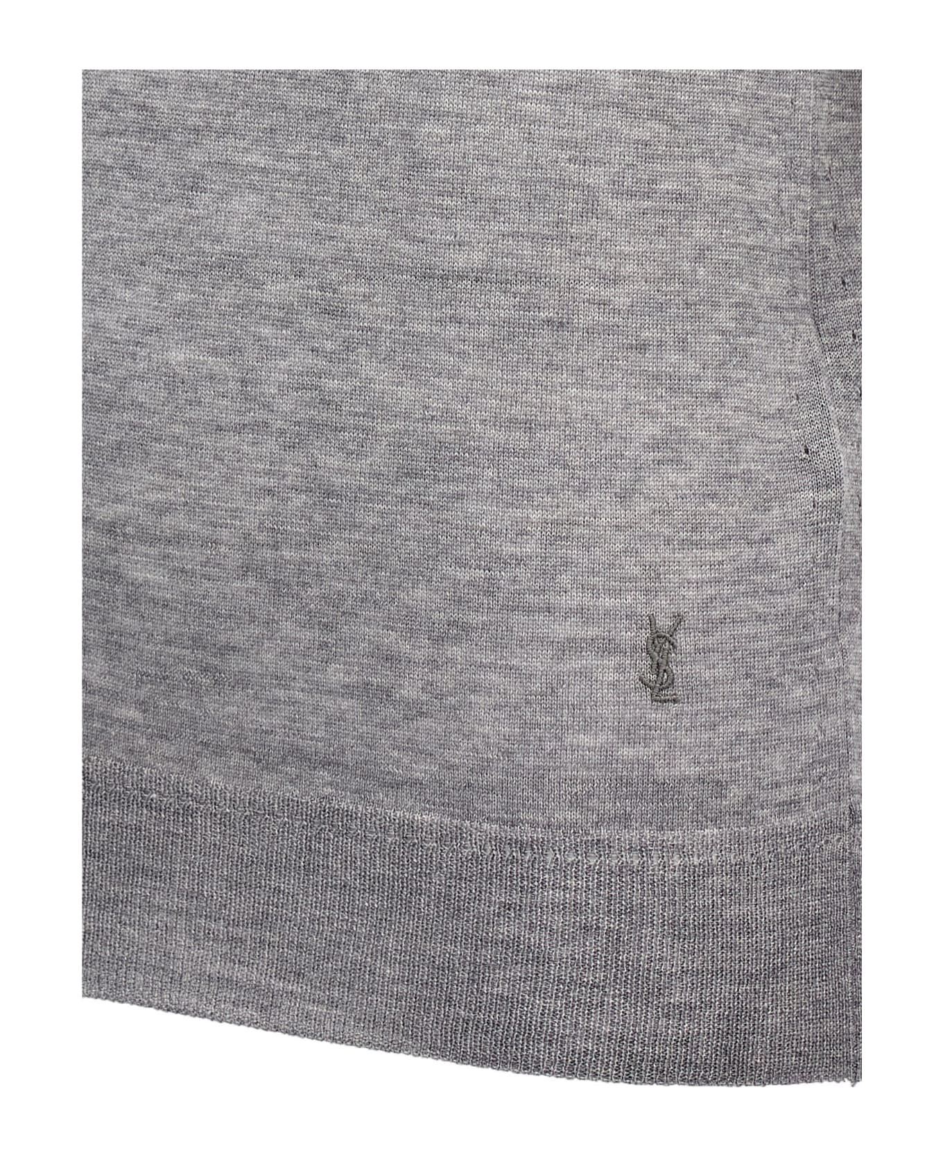 Saint Laurent 
cassandre
 Turtleneck Sweater - Gray
