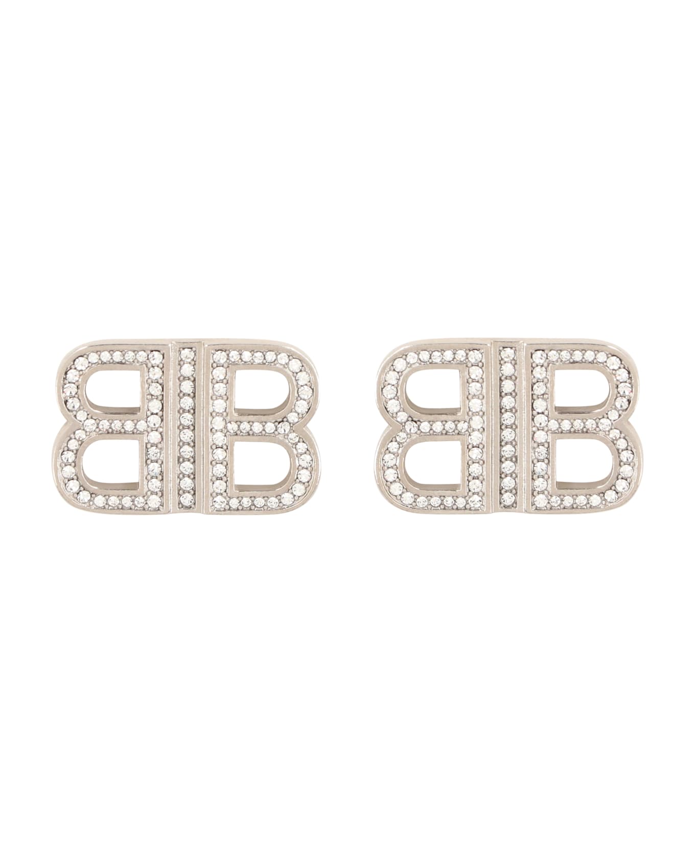 Balenciaga Bb 2.0 Xs Silver Earrings - Silver