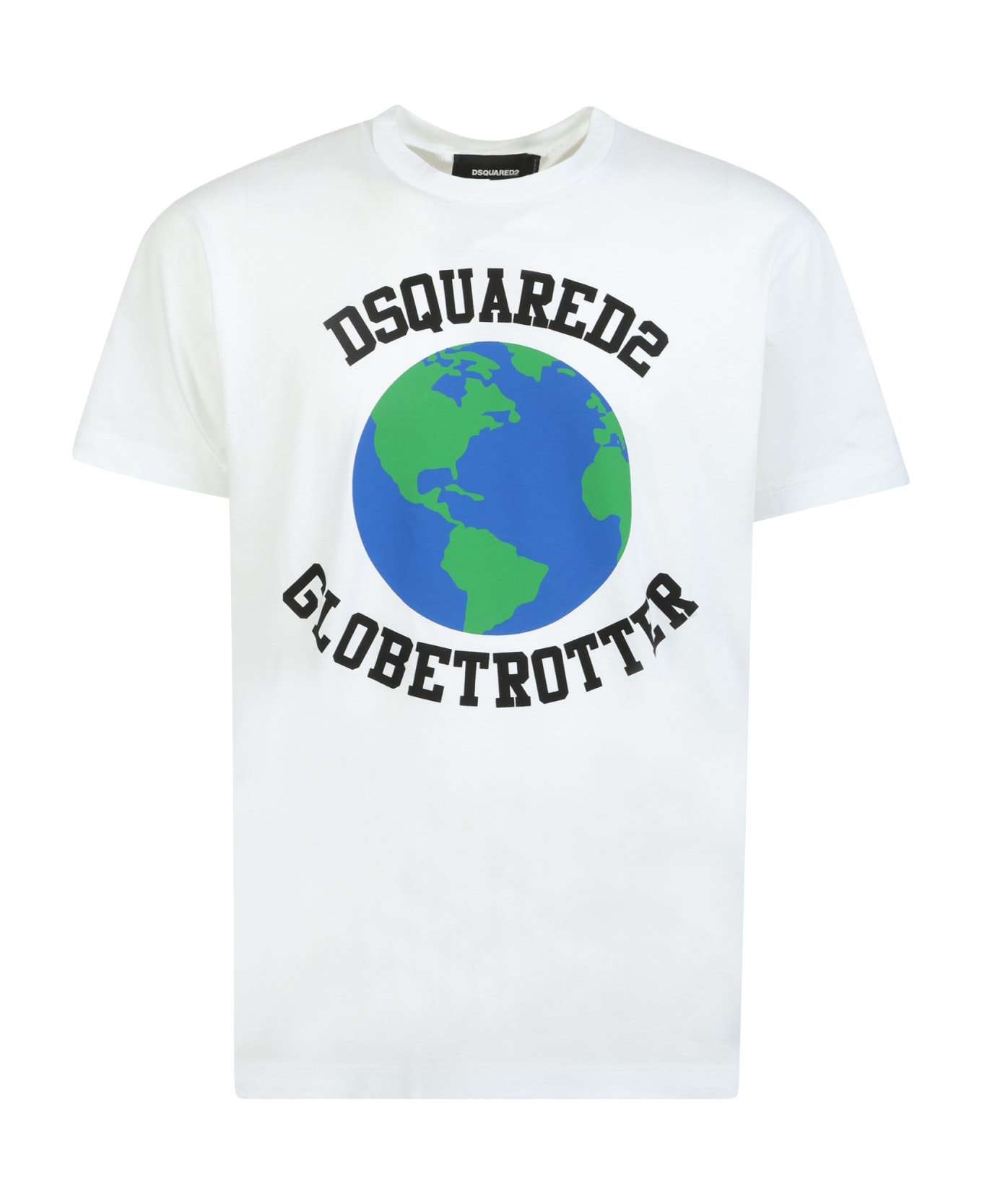 Dsquared2 Globetrotter Print T-shirt - White