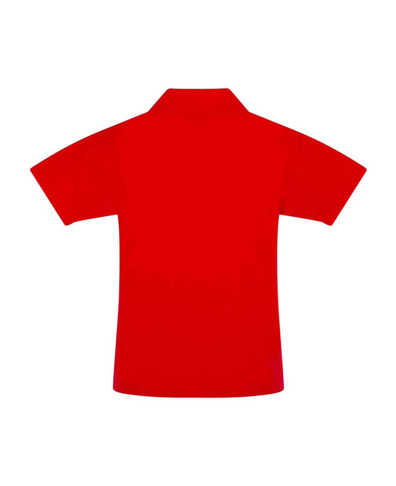 Comme des Garçons Play Red Polo T-shirt For Kids With Logo - Red