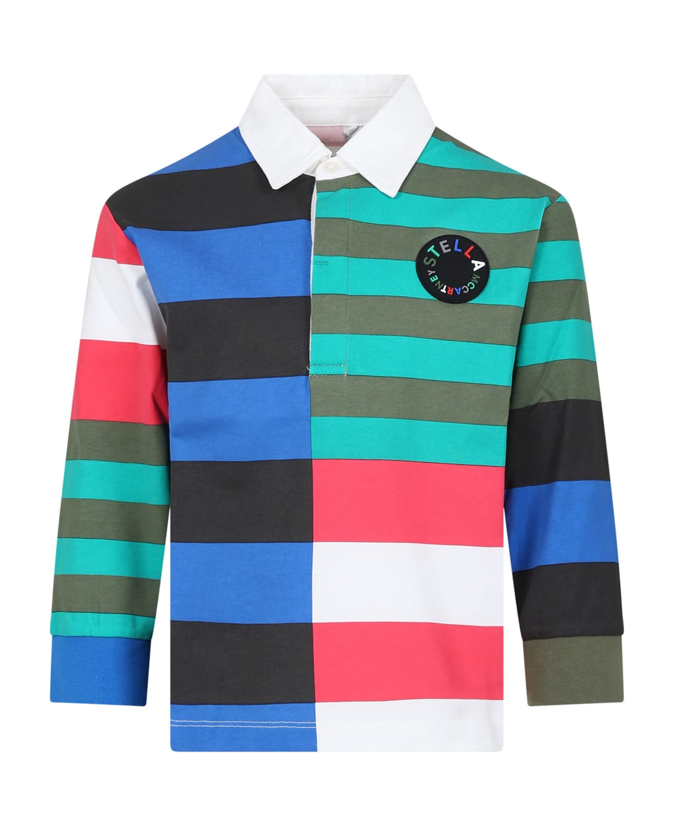 Stella McCartney Kids Multioclor Polo For Boy With Logo - Multicolor