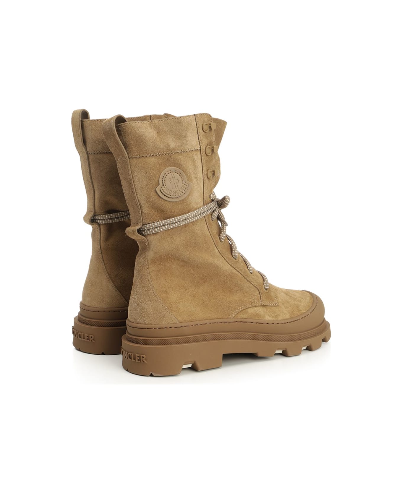 Moncler Vera High Suede Boots - NEUTRALS