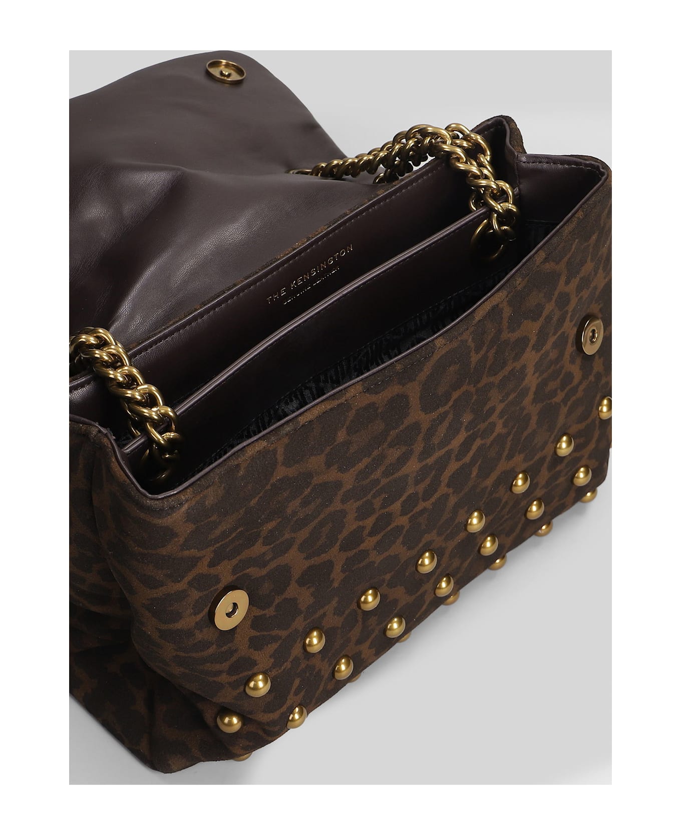 Kurt Geiger Lg Kensington Studs Tote In Brown Leather - brown