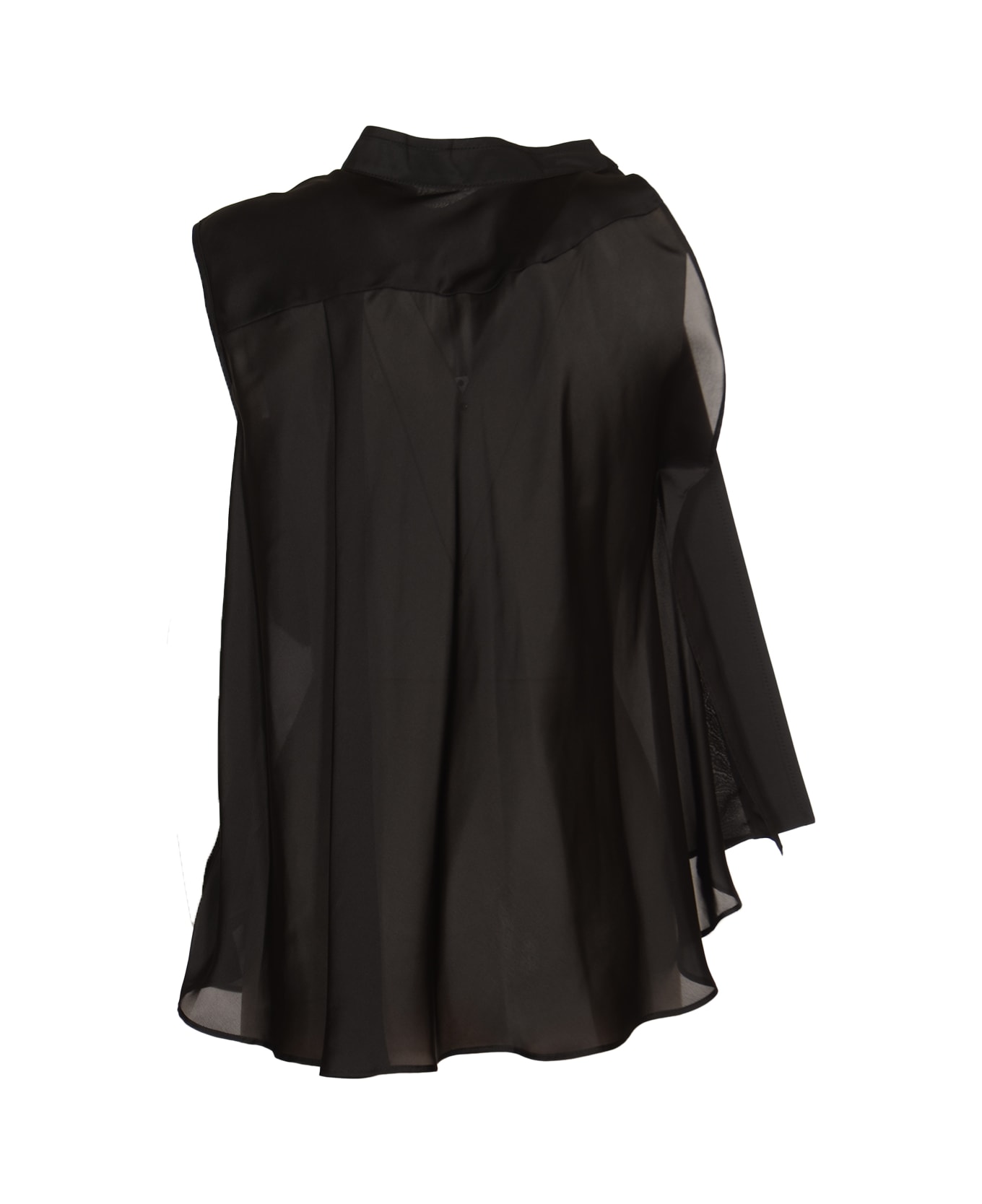 Sacai Fabric Con Sleeveless Shirt - Black ブラウス