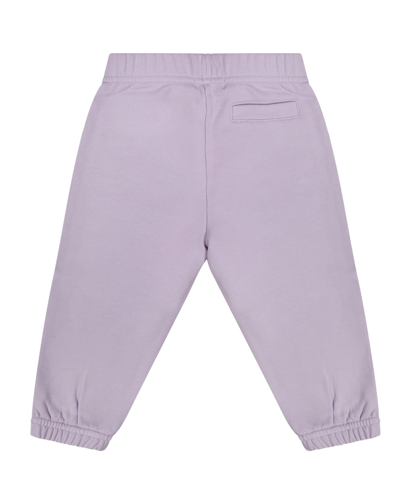 Palm Angels Purple Trousers For Baby Girl With Logo - Violet