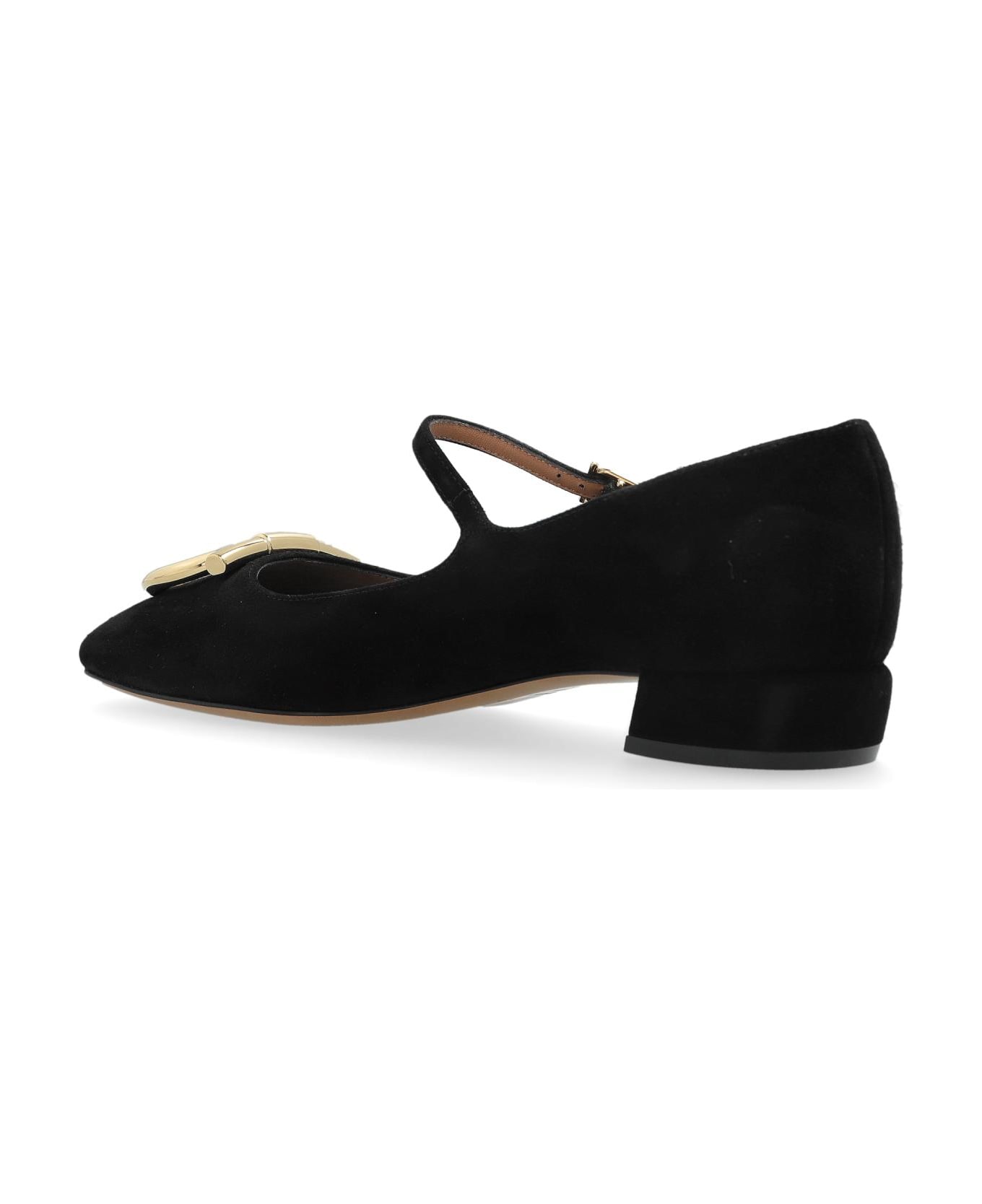 Ferragamo Suede High-heeled Shoes - Black