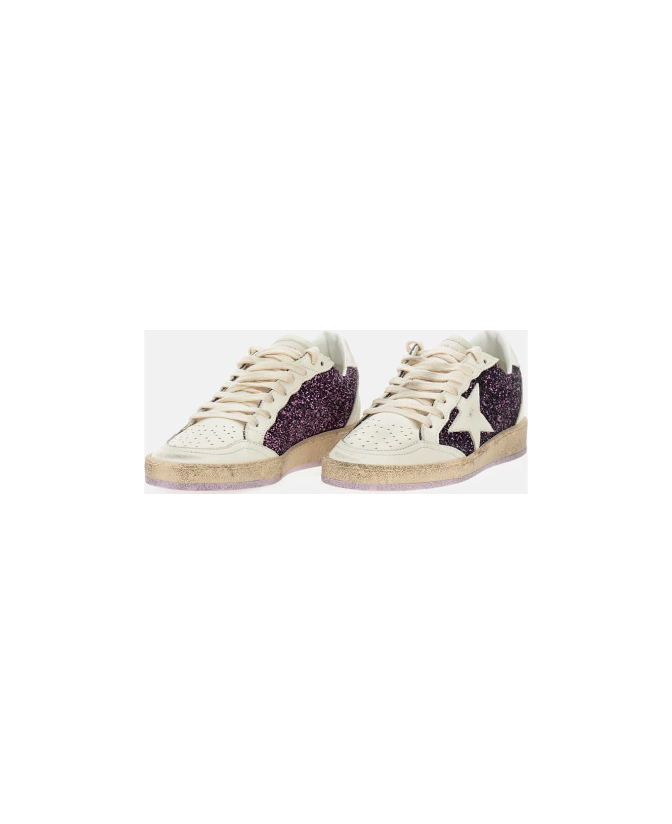 Golden Goose Ball Star Sneakers - PURPLEWHITE