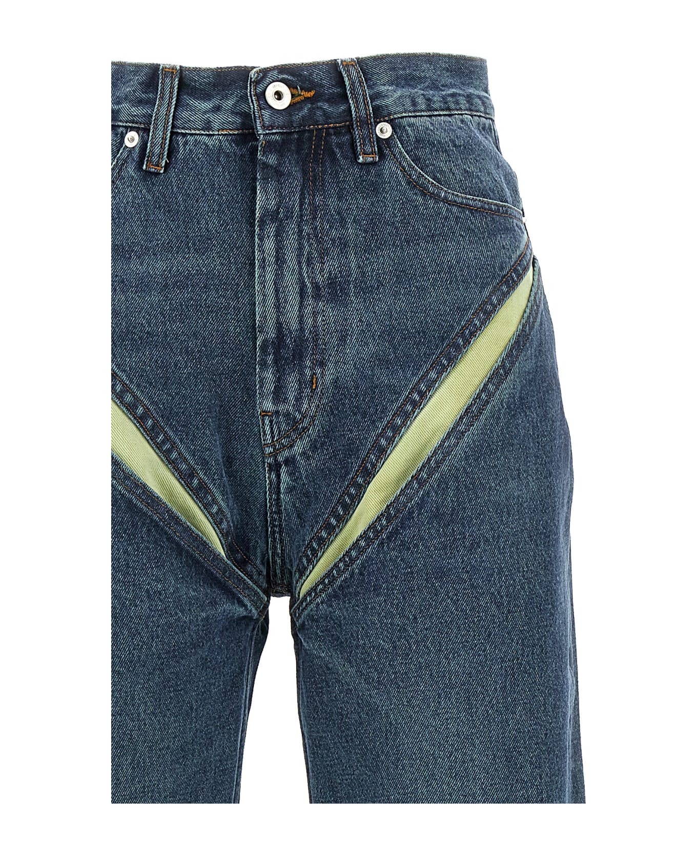 Y/Project 'evergreen Cut Out' Jeans - Blue