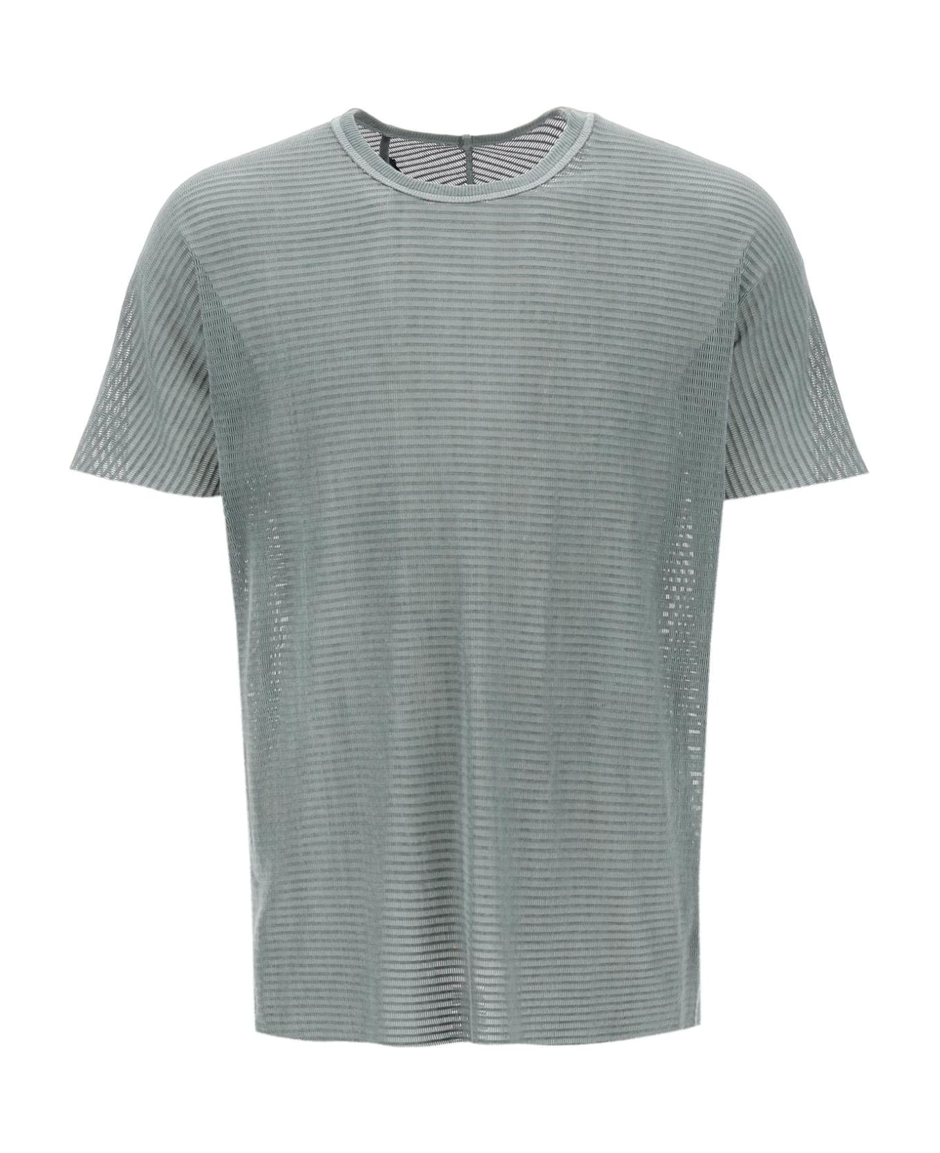 Boris Bidjan Saberi Cotton Perforated T-shirt - ALGA (Green)