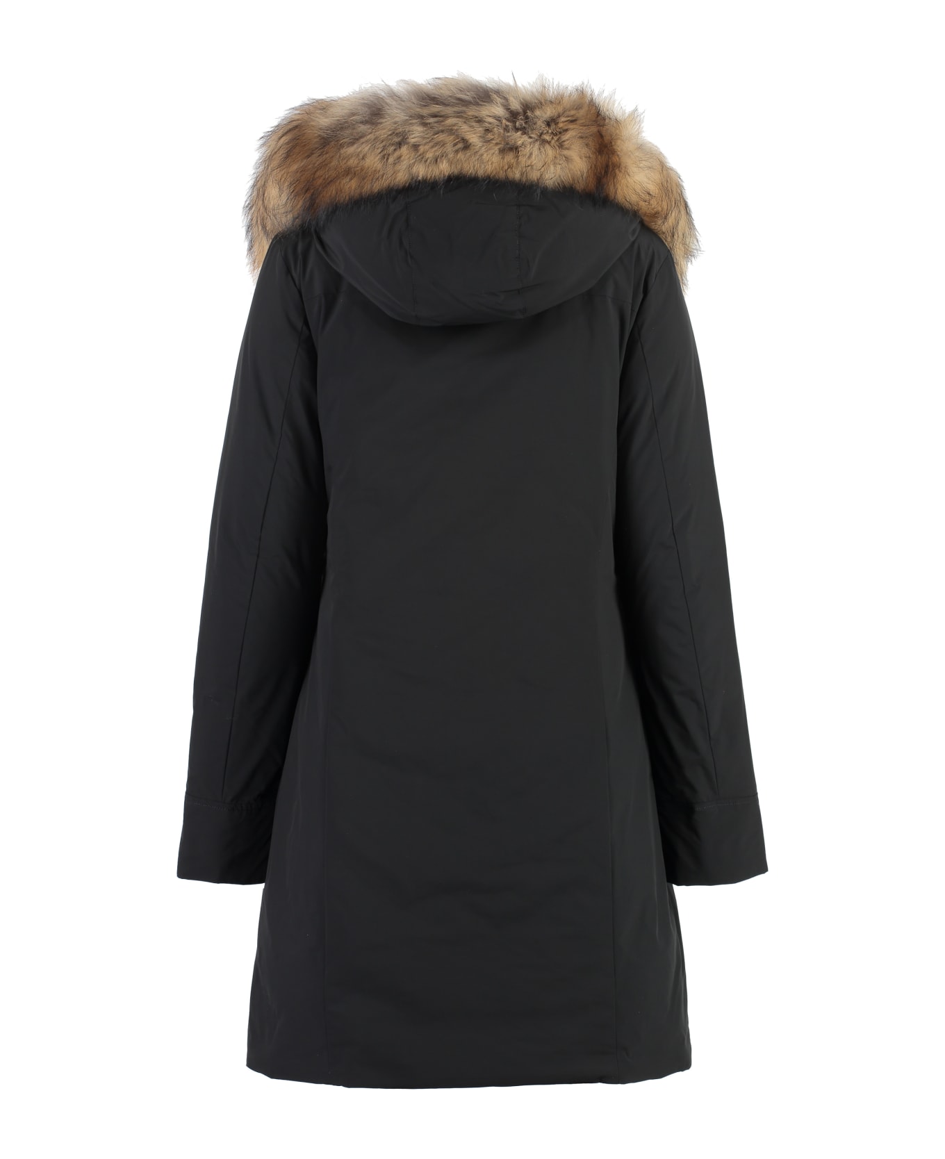 Woolrich Full Zip Down Jacket Woolrich - BLACK コート