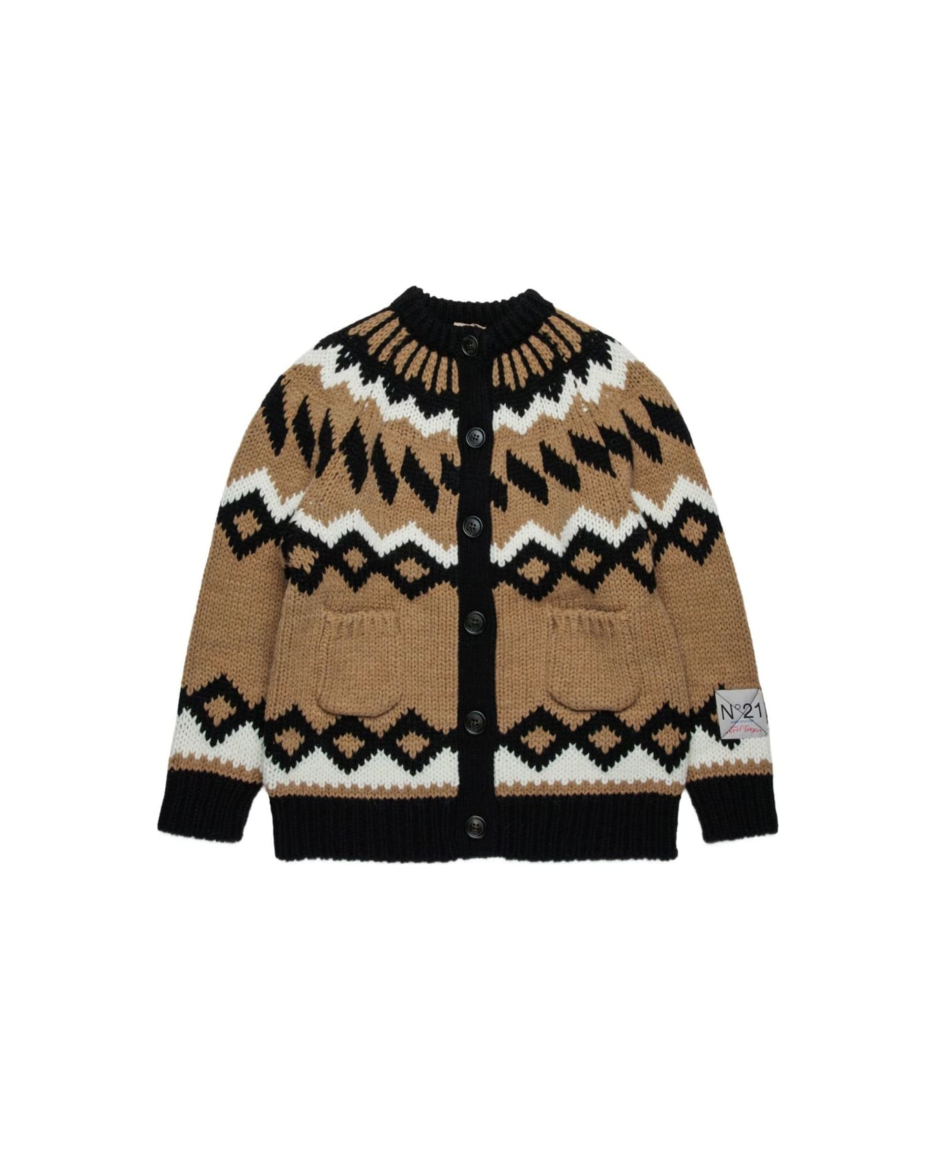 N.21 Nº21 Kids Patterned Cardigan - Geige