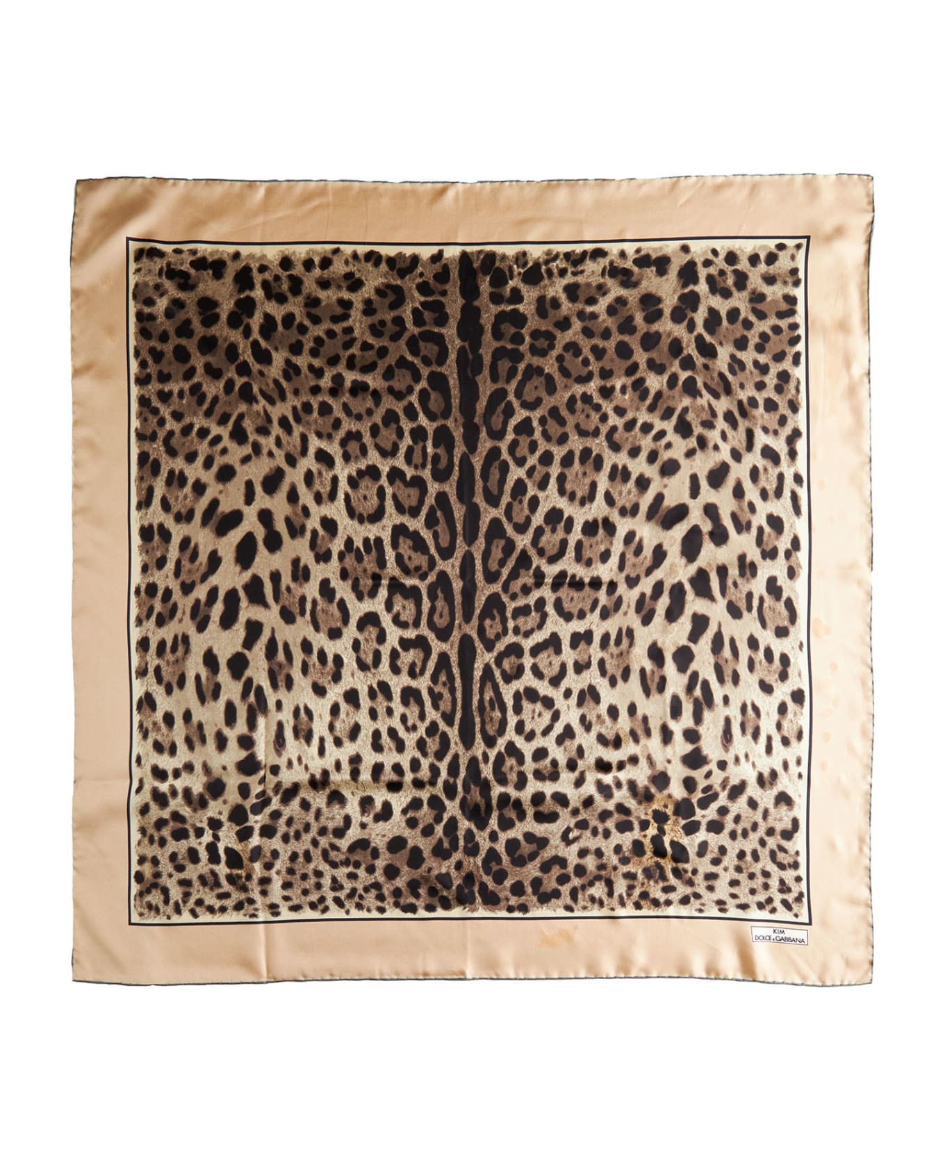 Dolce & Gabbana Leopard-print Twill Scarf - Leo bordo nudo