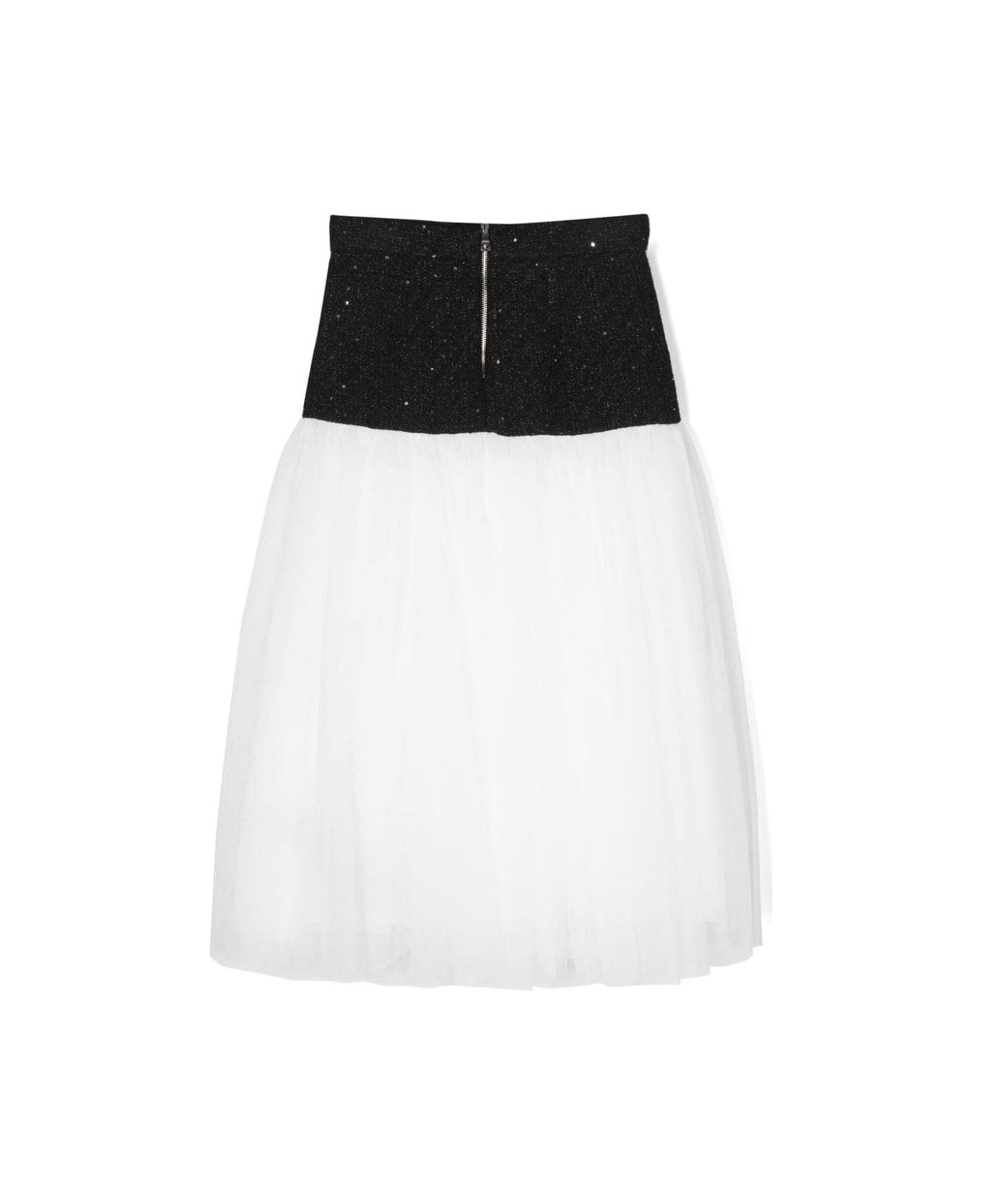 Balmain Skirt With Insert Design - Black