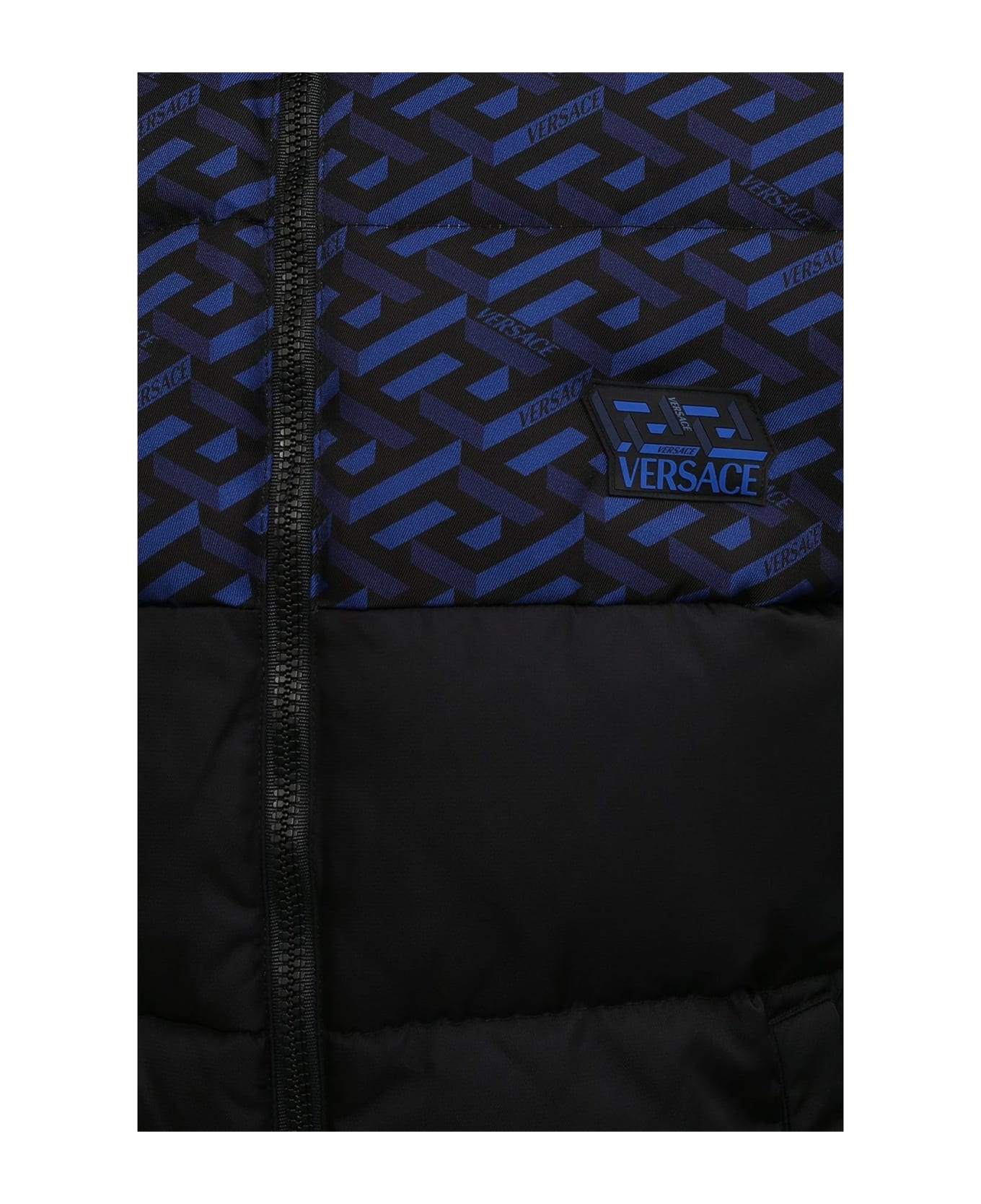 Versace Logo Padded Jacket - Black