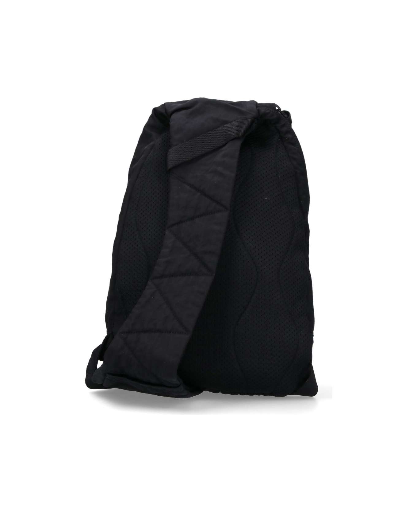 C.P. Company One-shoulder Logo Backpack - BLACK