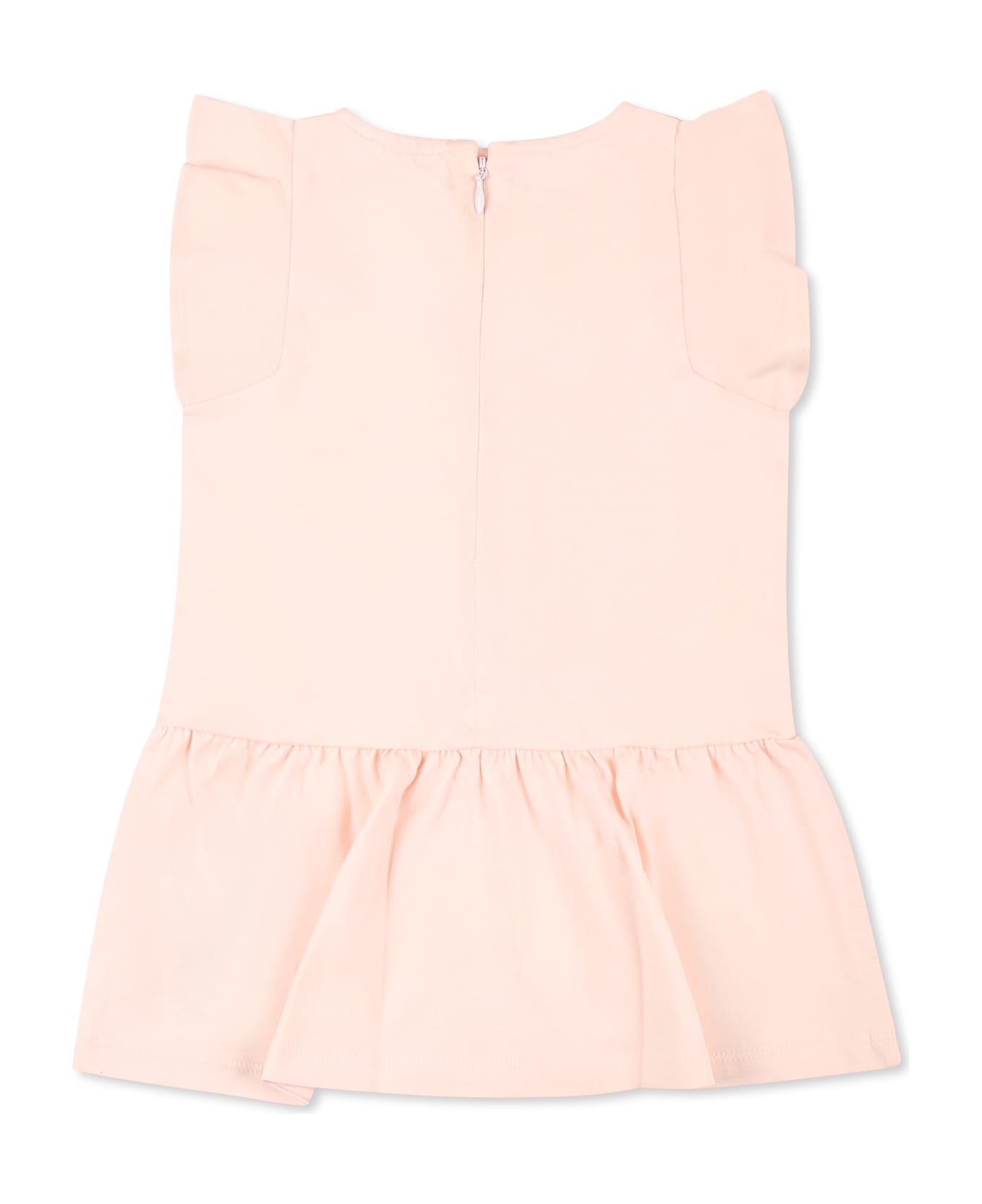 Chloé Pink Dress For Baby Girl With Logo - Pink