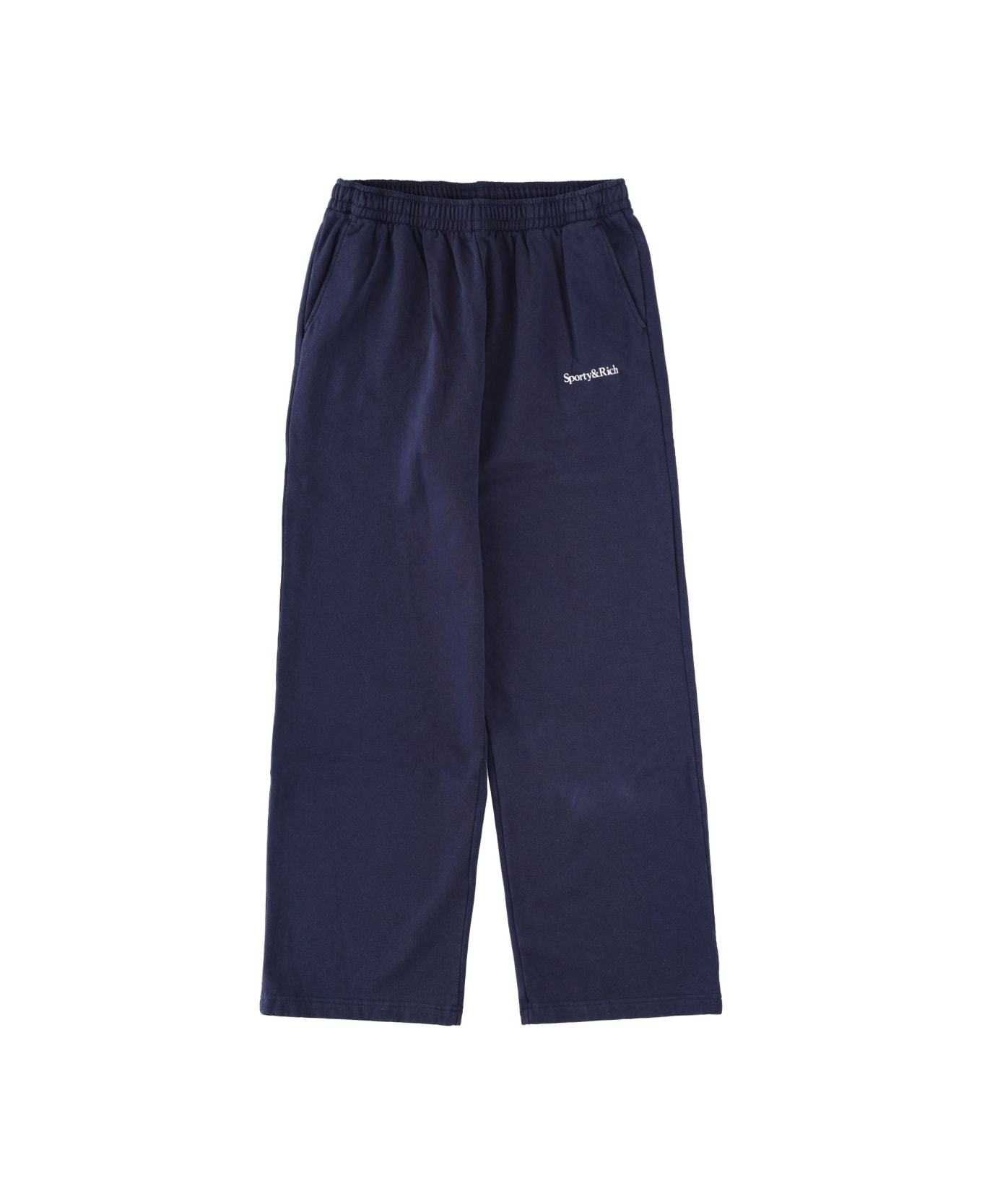 Sporty & Rich Pants With Logo - BLUE