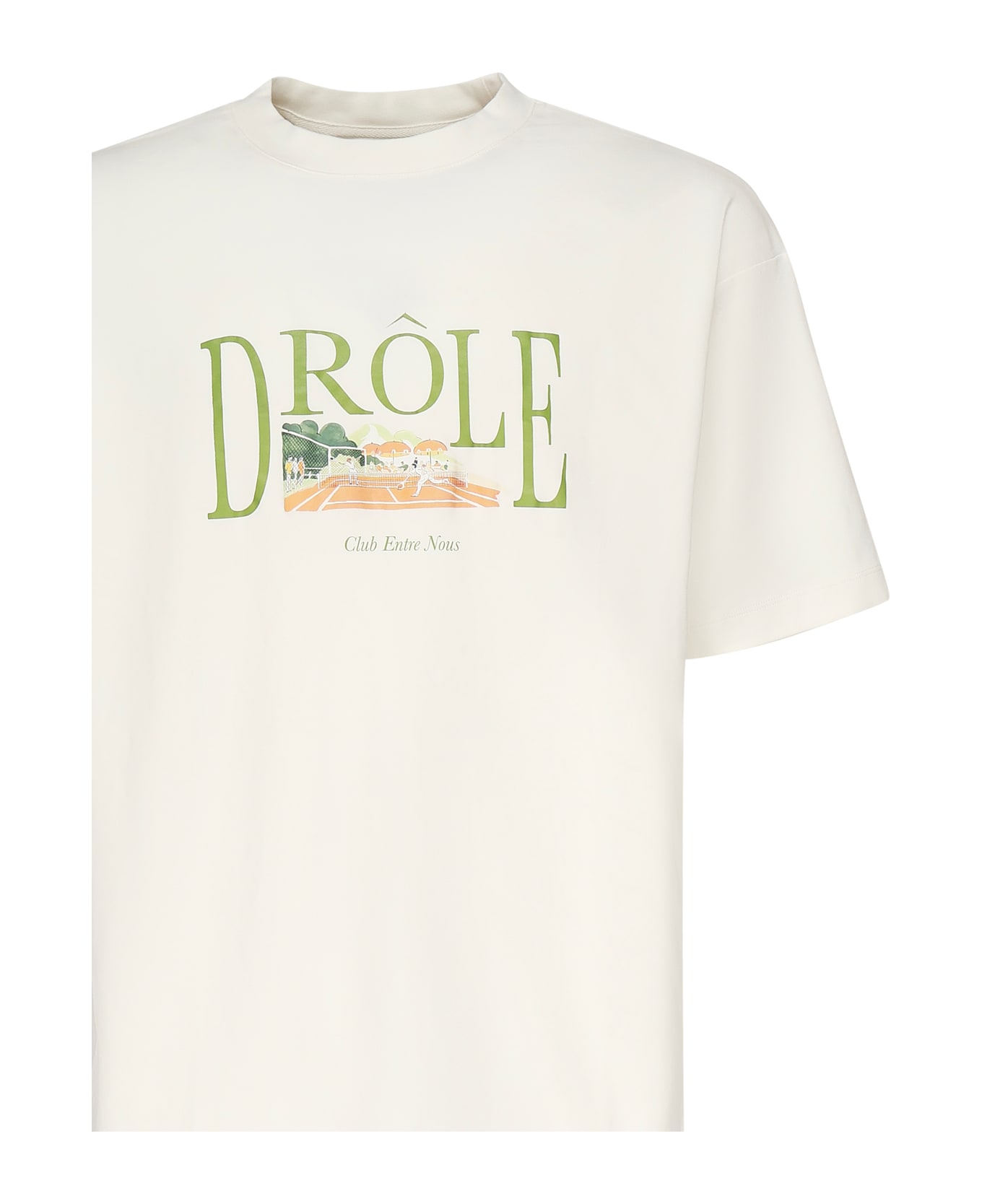Drôle de Monsieur Tennis Court T-shirt - Beige