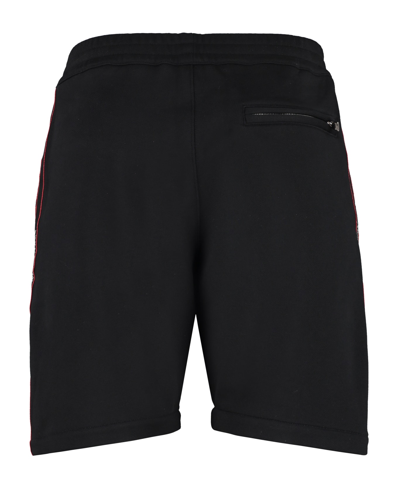 Alexander McQueen Logoed Side Bands Shorts - black