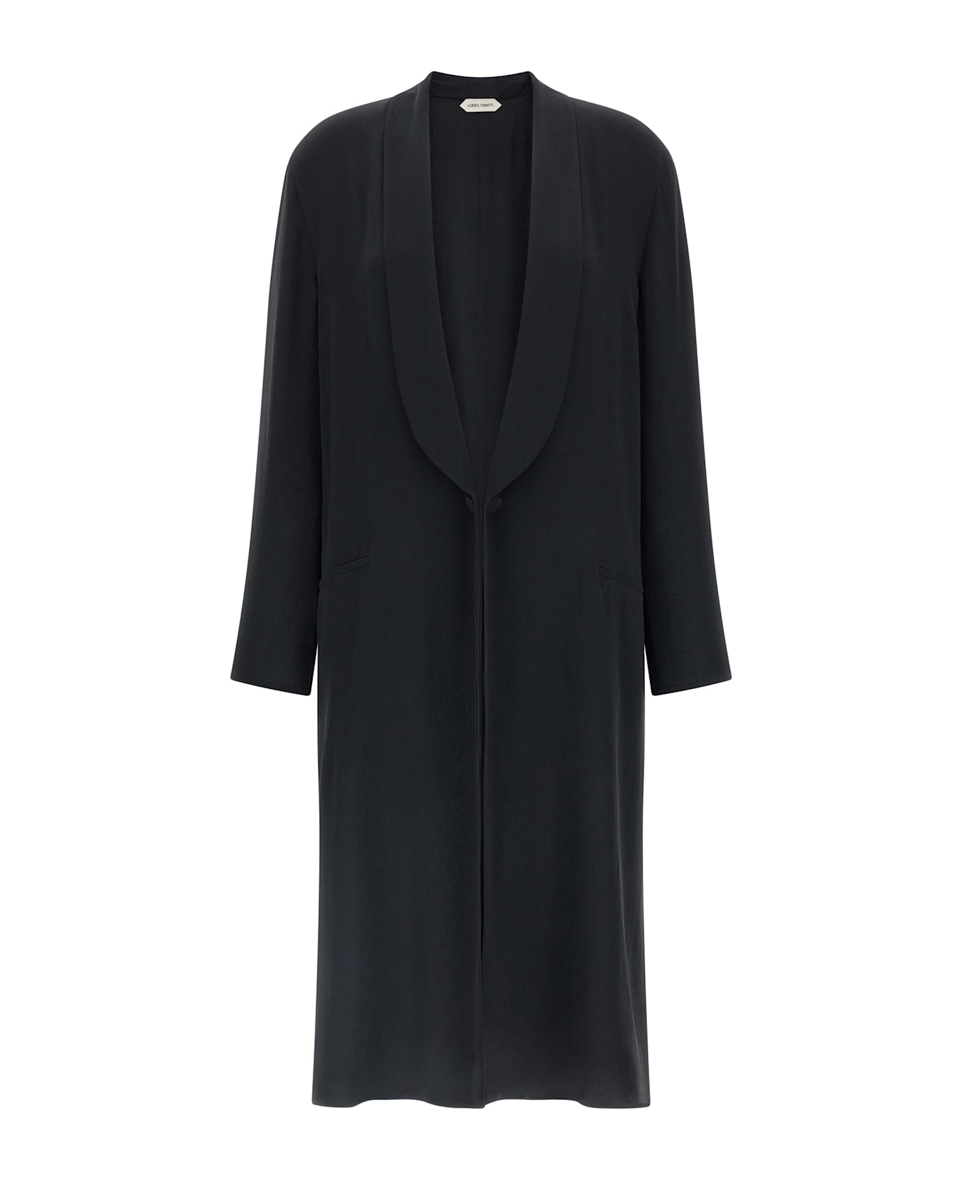 Alberta Ferretti Silk Georgette Coat - Black  