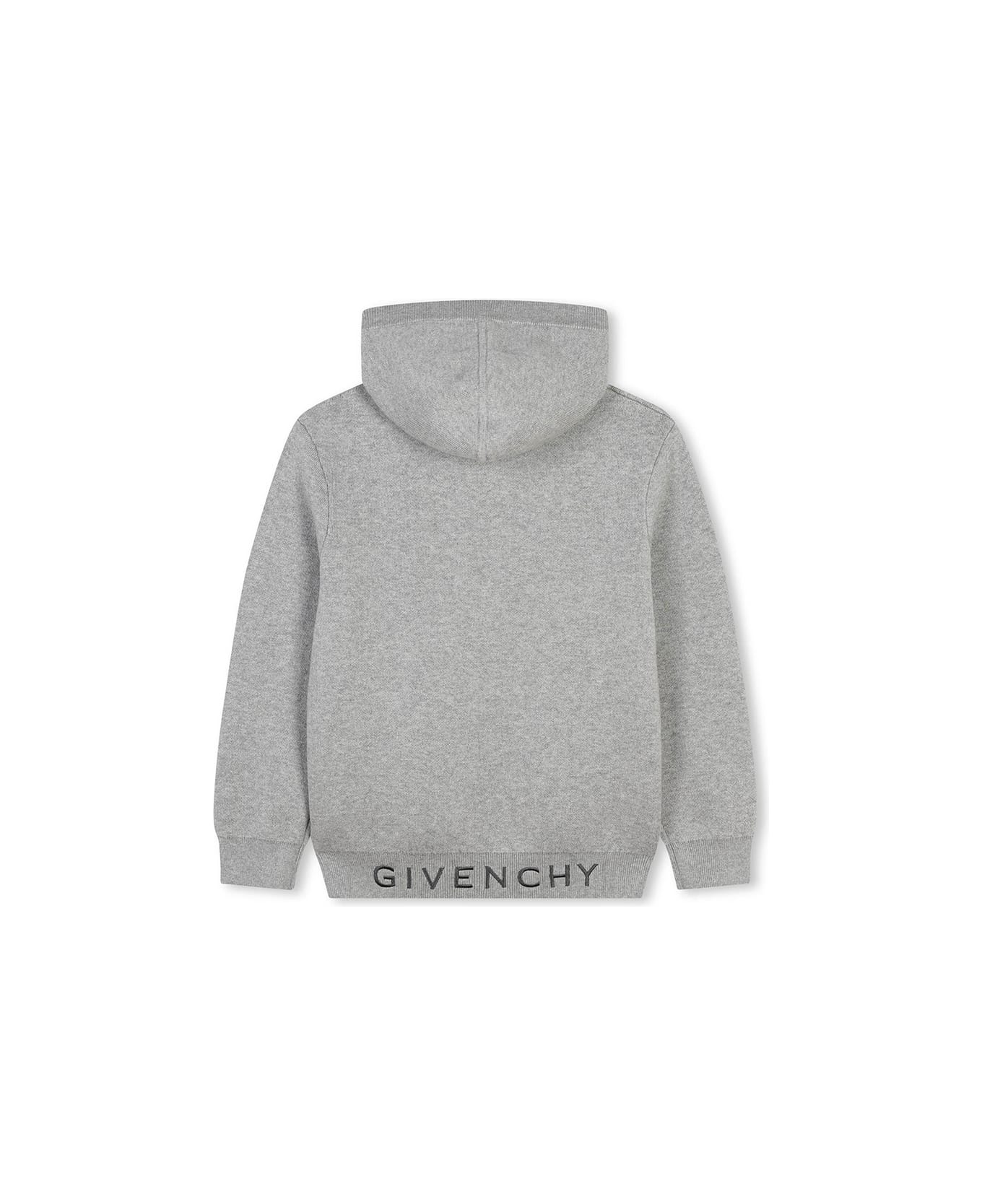 Givenchy Grey Zip-up Hoodie With 4g Motif - Grigio