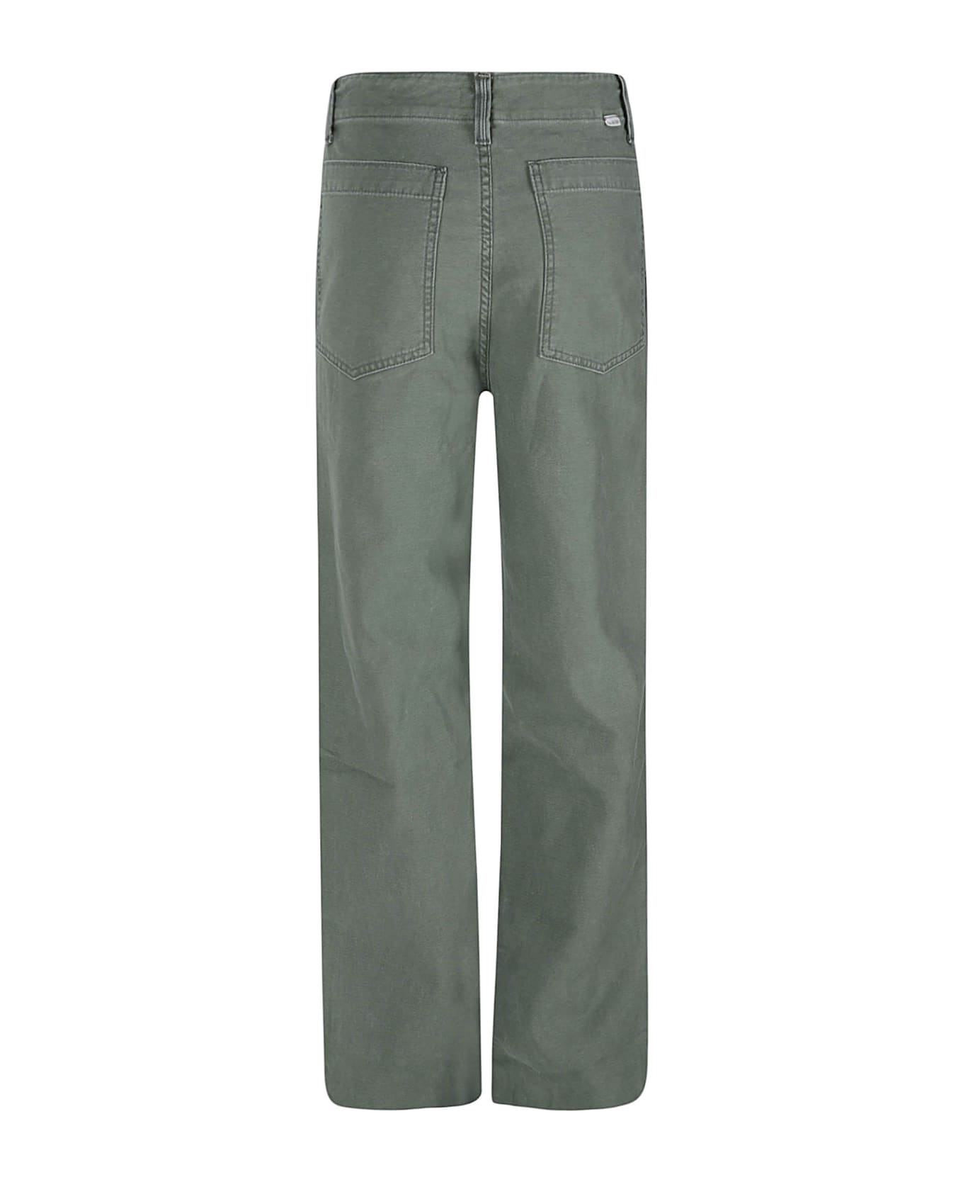 Mother The Major Sneak Fray Trousers - Green