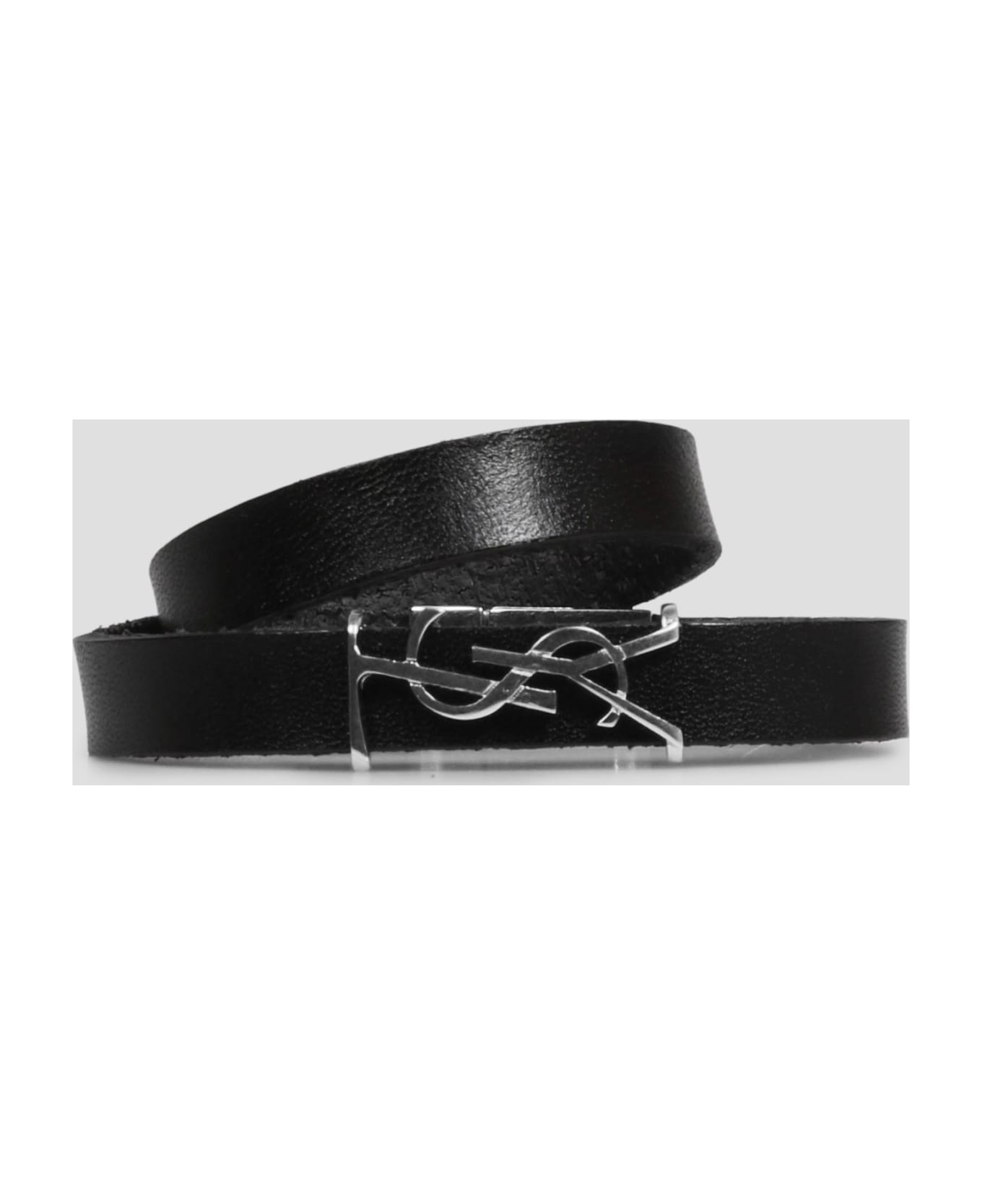 Saint Laurent Opyum Double Wrap Bracelet - Black