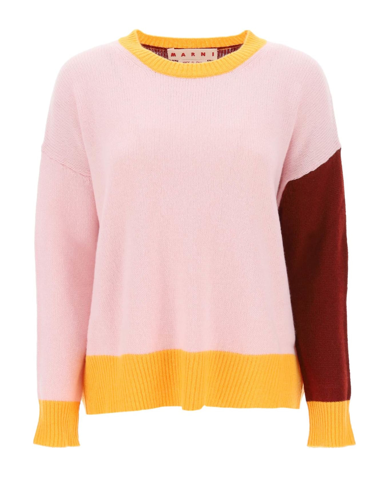 Marni Colorblocked Cashmere Sweater - QUARTZ (Pink)