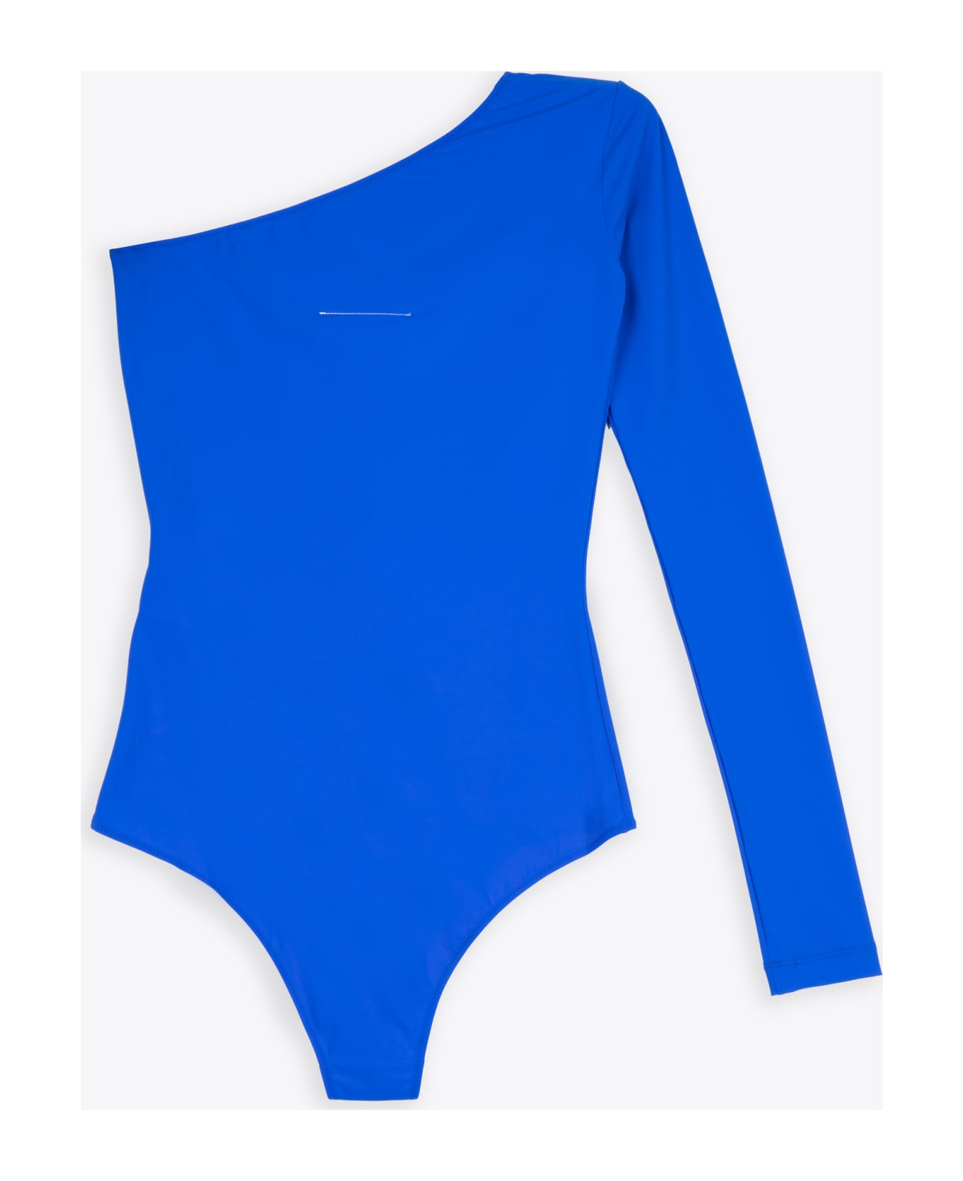 MM6 Maison Margiela One Shoulder Lycra Bodysuit - Blu ボディスーツ