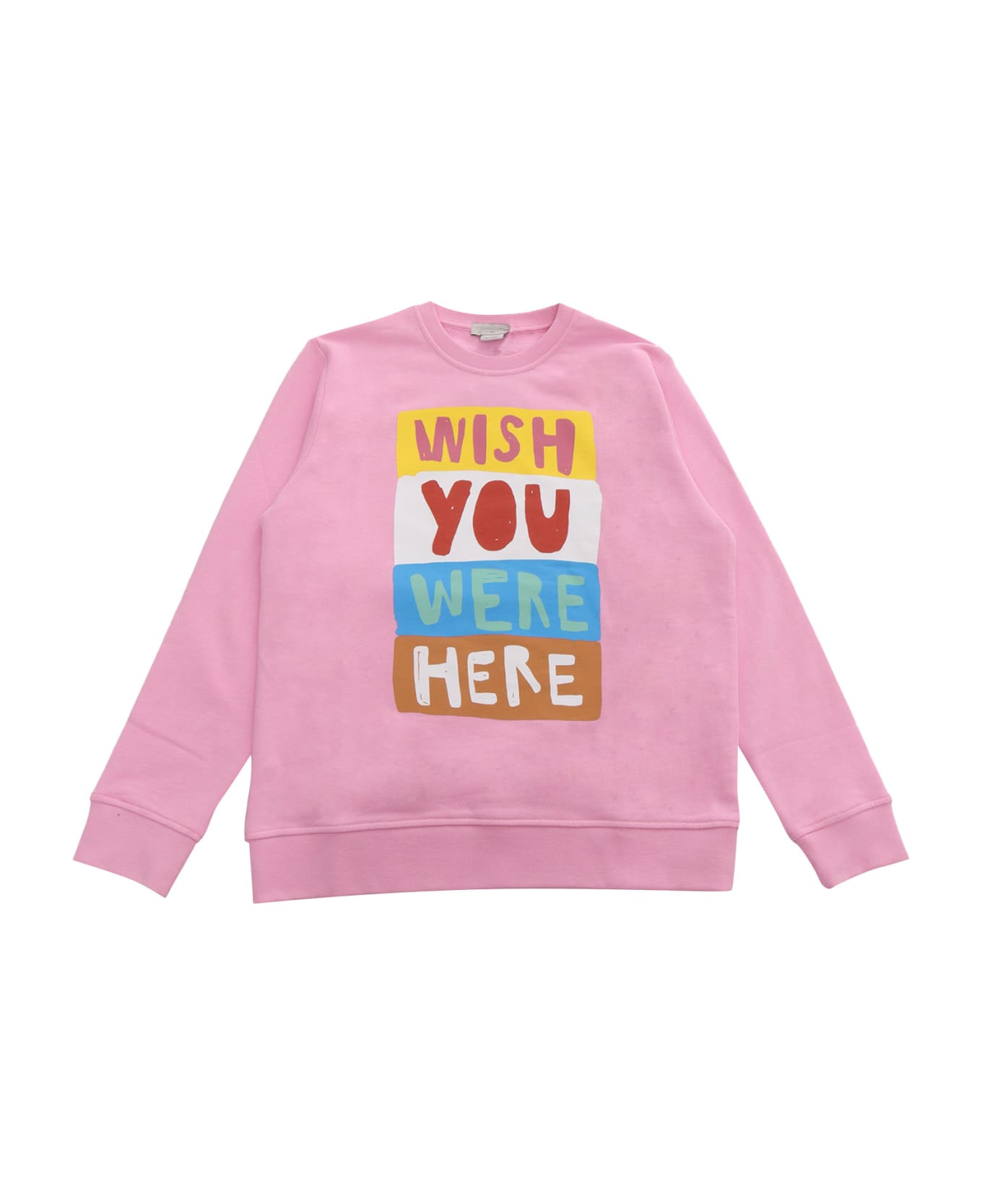 Stella McCartney Kids Pink Sweatshirt With Prints - PINK ニットウェア＆スウェットシャツ
