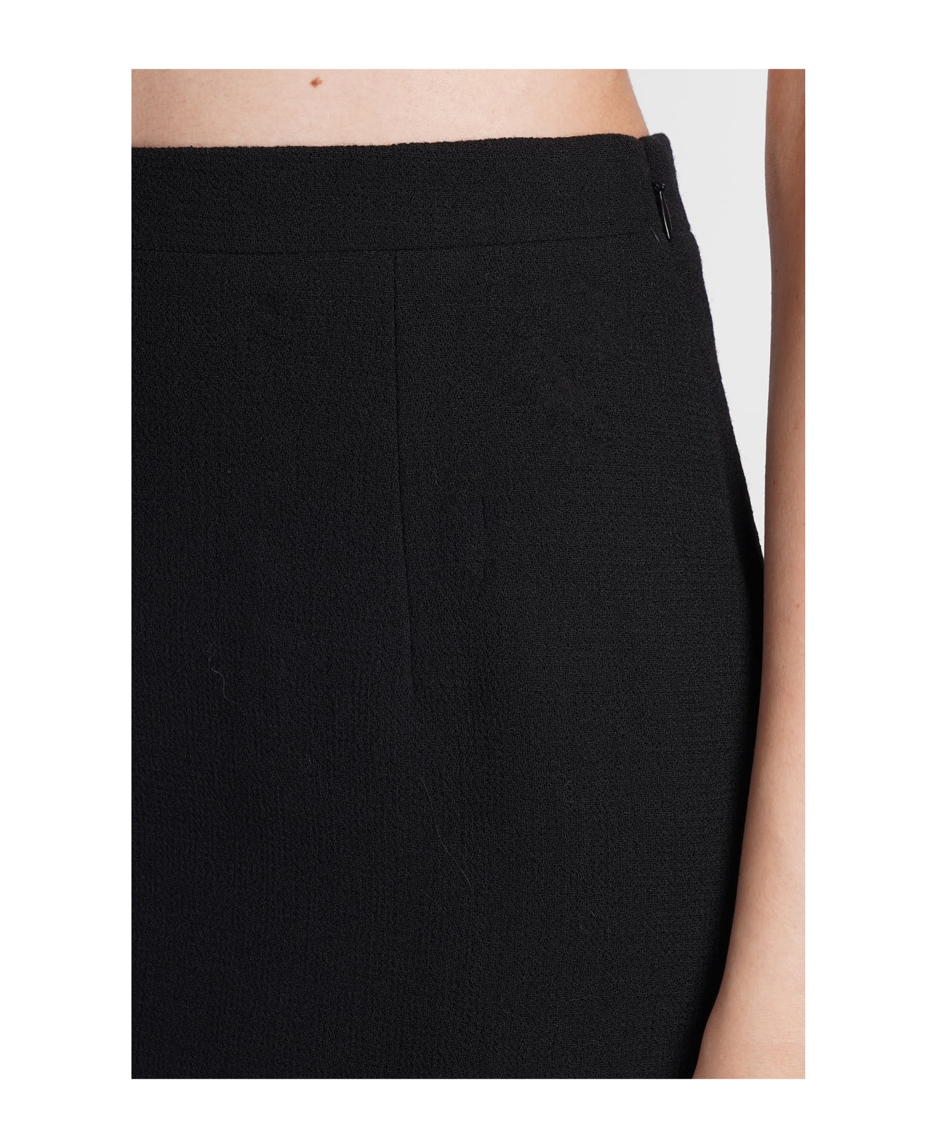 Alessandra Rich Side-zipped High-waisted Mini Skirt - BLACK