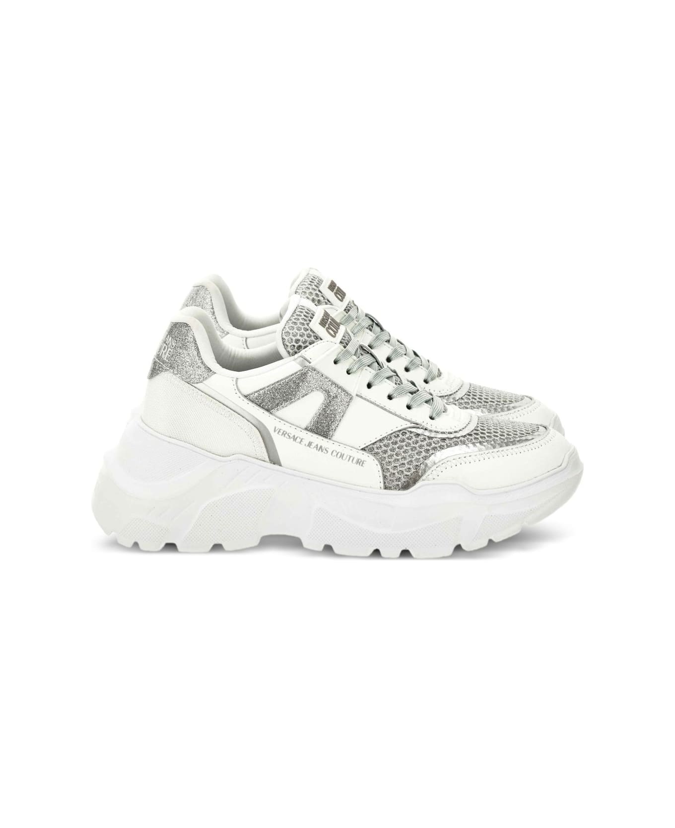 Versace Jeans Couture Chunky Sneakers With Inserts - White