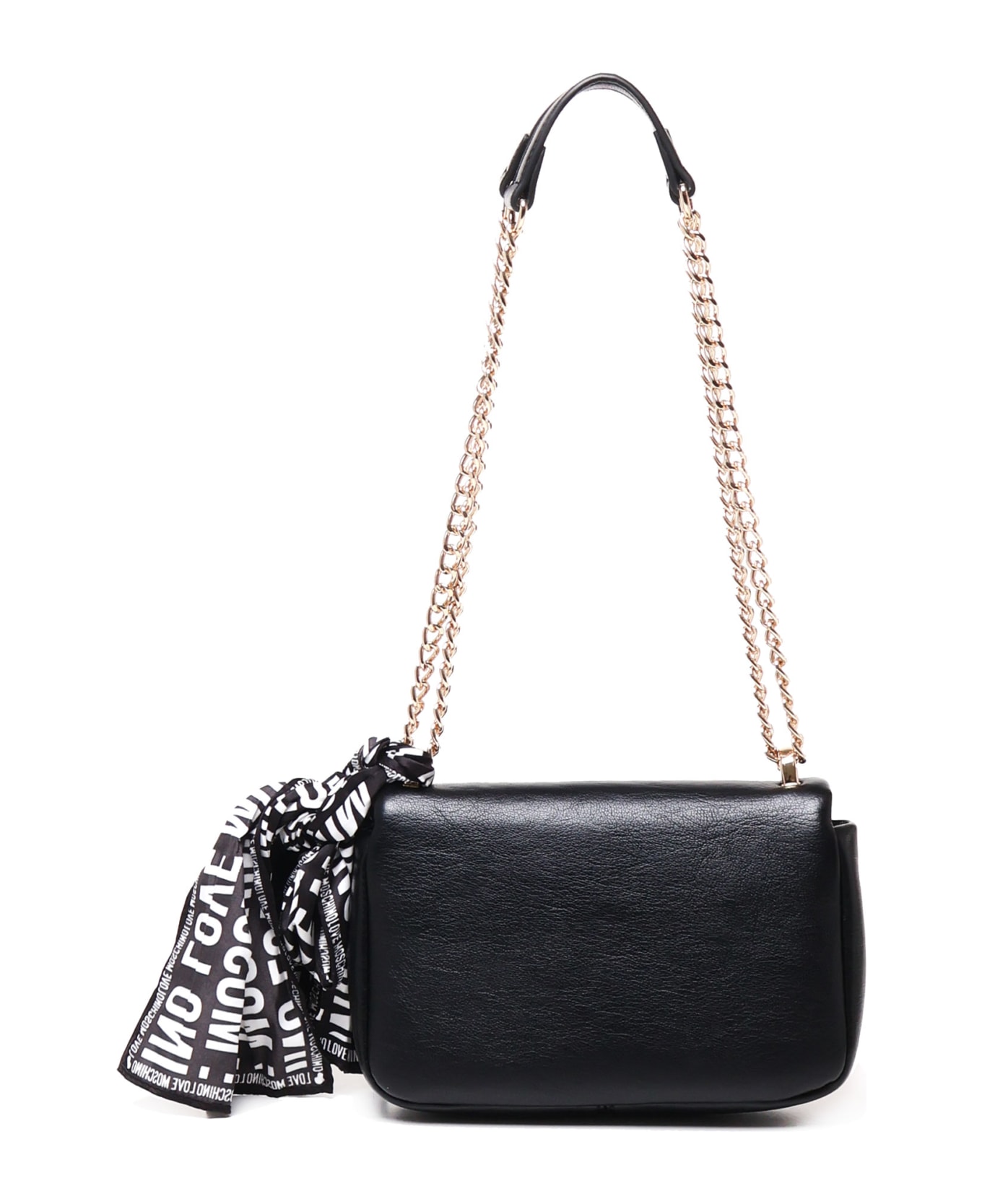 Love Moschino Shoulder Bag In Leather - Black