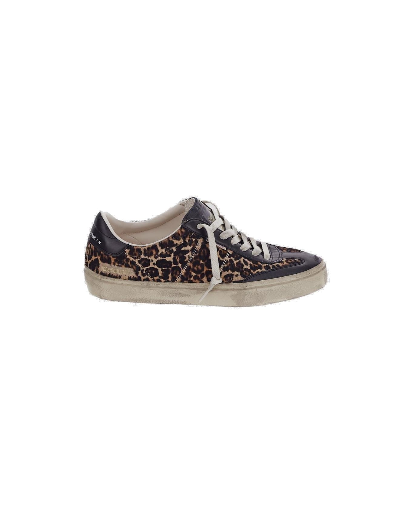 Golden Goose Soul Star Leopard Printed Sneakers - Brown
