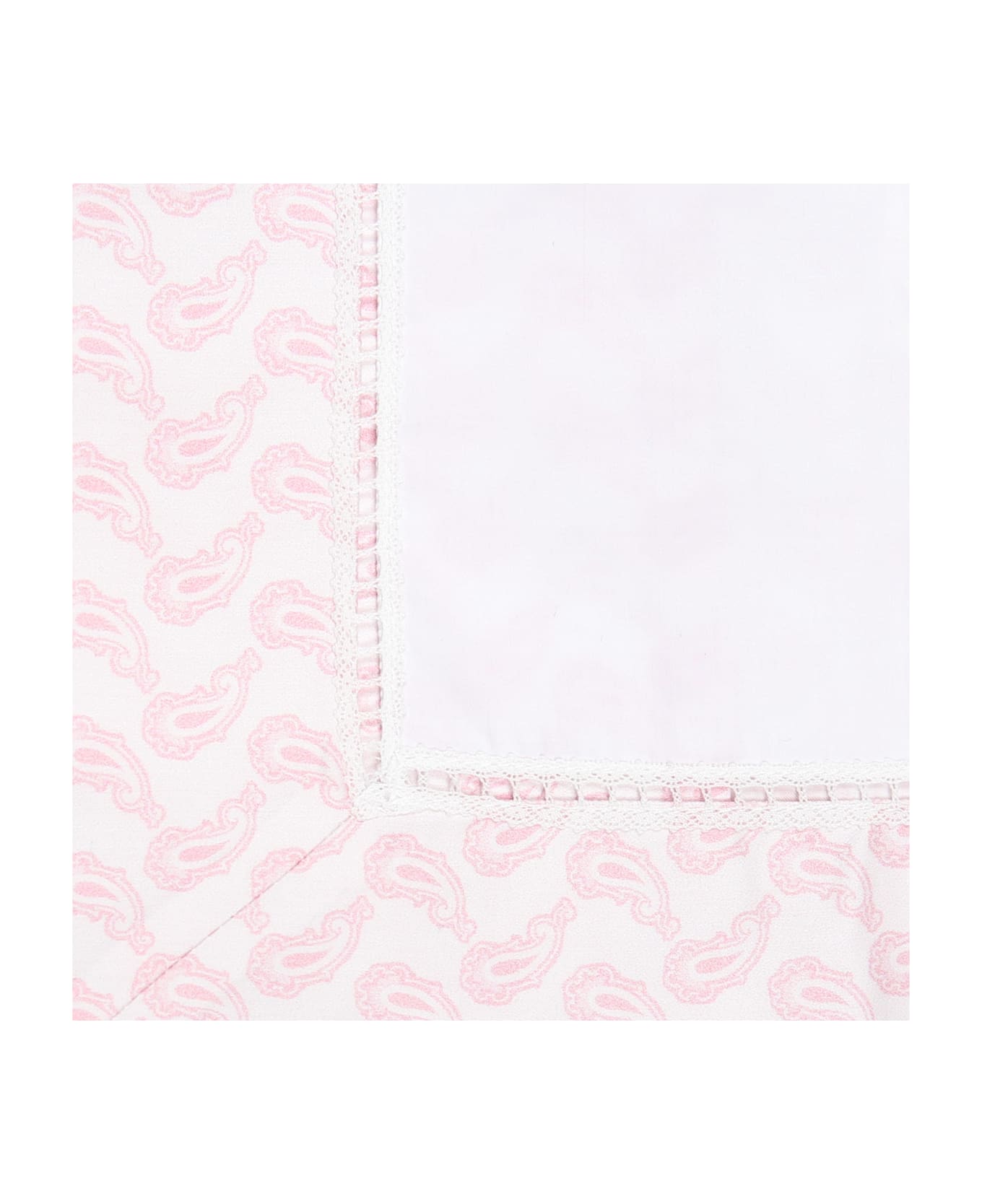 Etro Pink Sheet Set For Baby Girl With Paisley Pattern - Pink