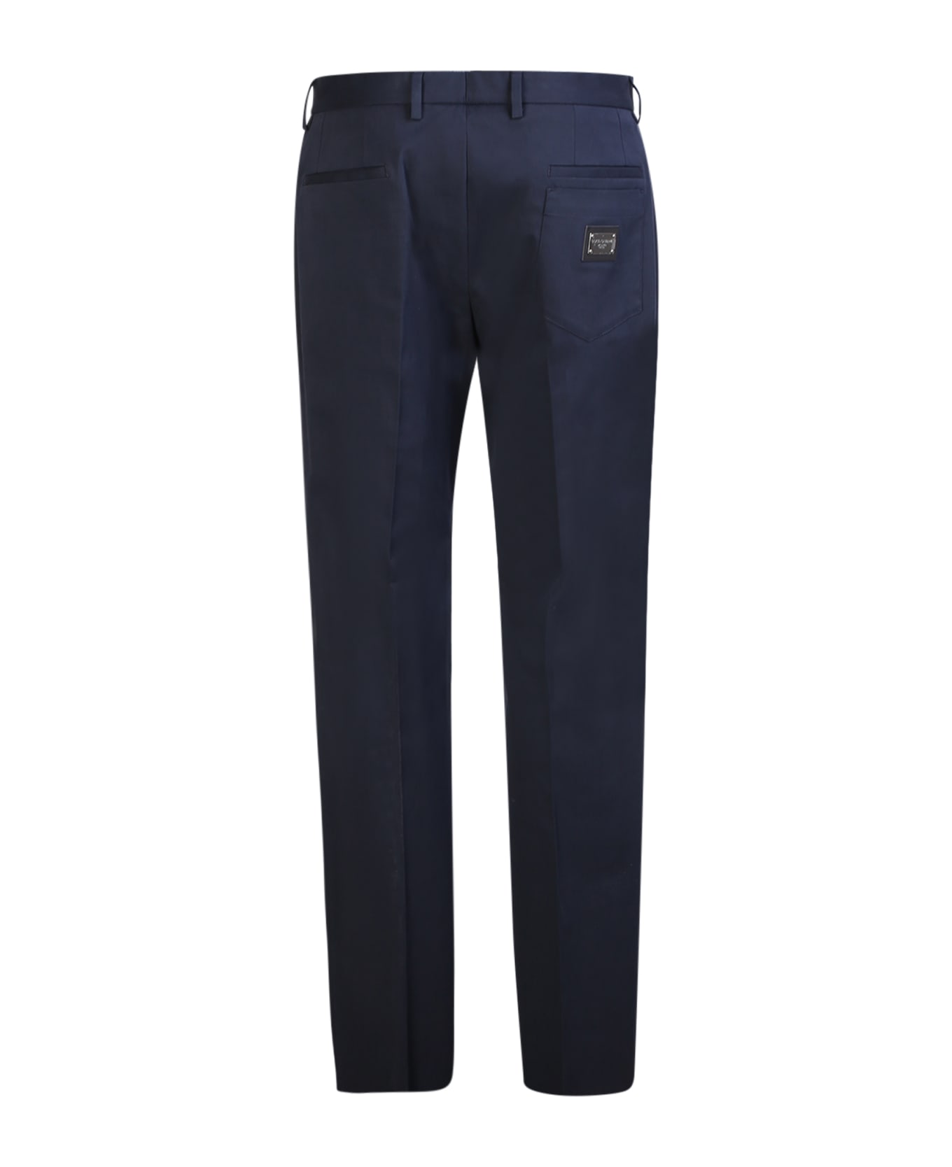 Dolce & Gabbana Logo Patch Tailored Trousers - Blue