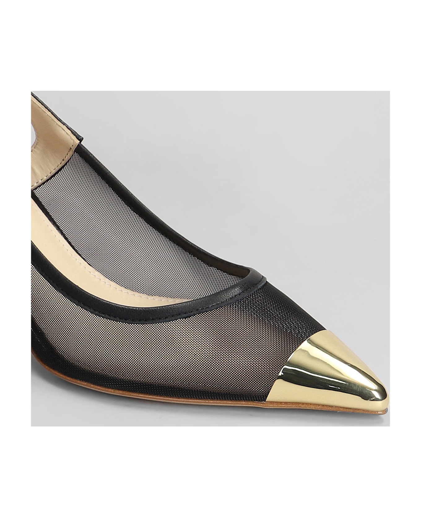 Fabio Rusconi Pumps In Black Leather And Fabric - black