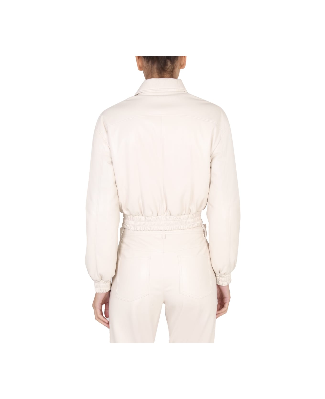 MSGM Jacket With Classic Collar - IVORY