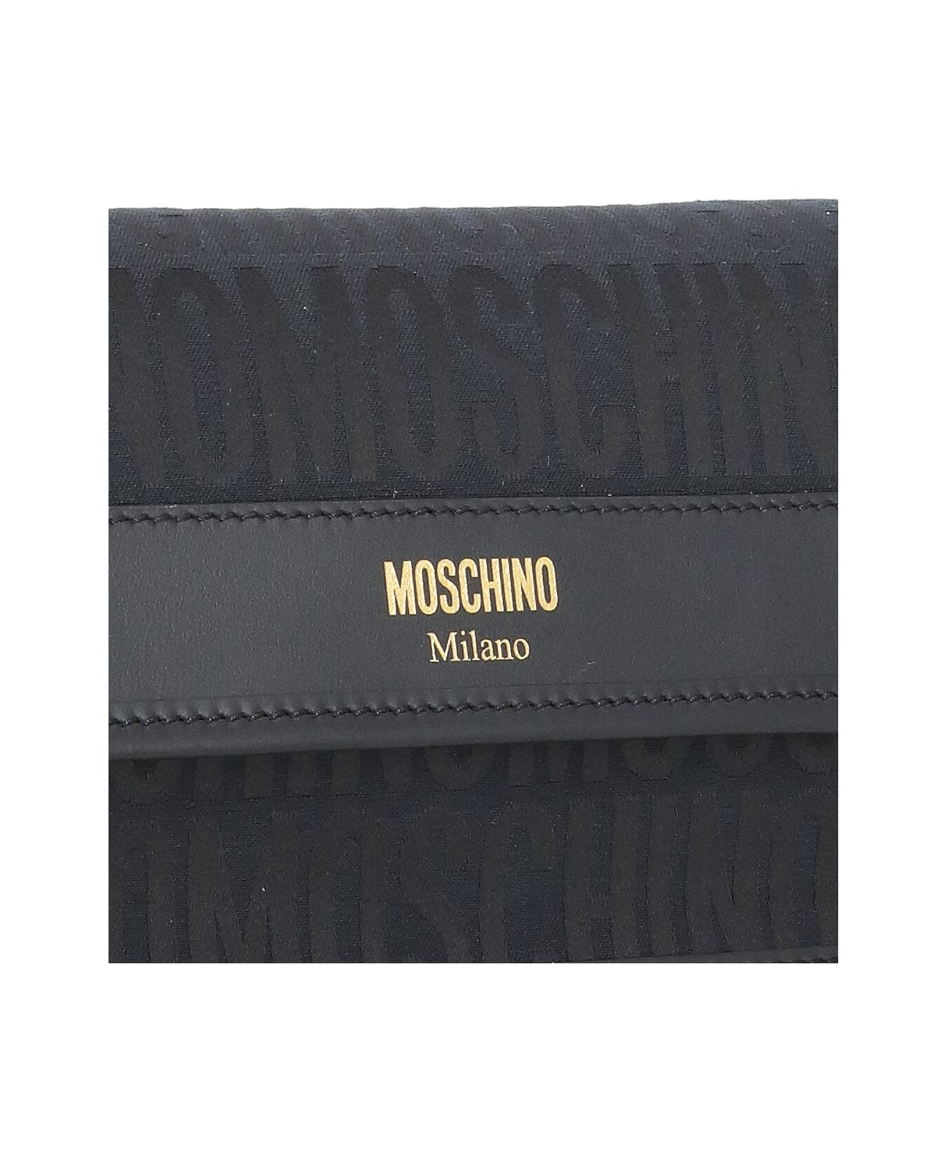 Moschino Shoulder Bag With Logo - Black