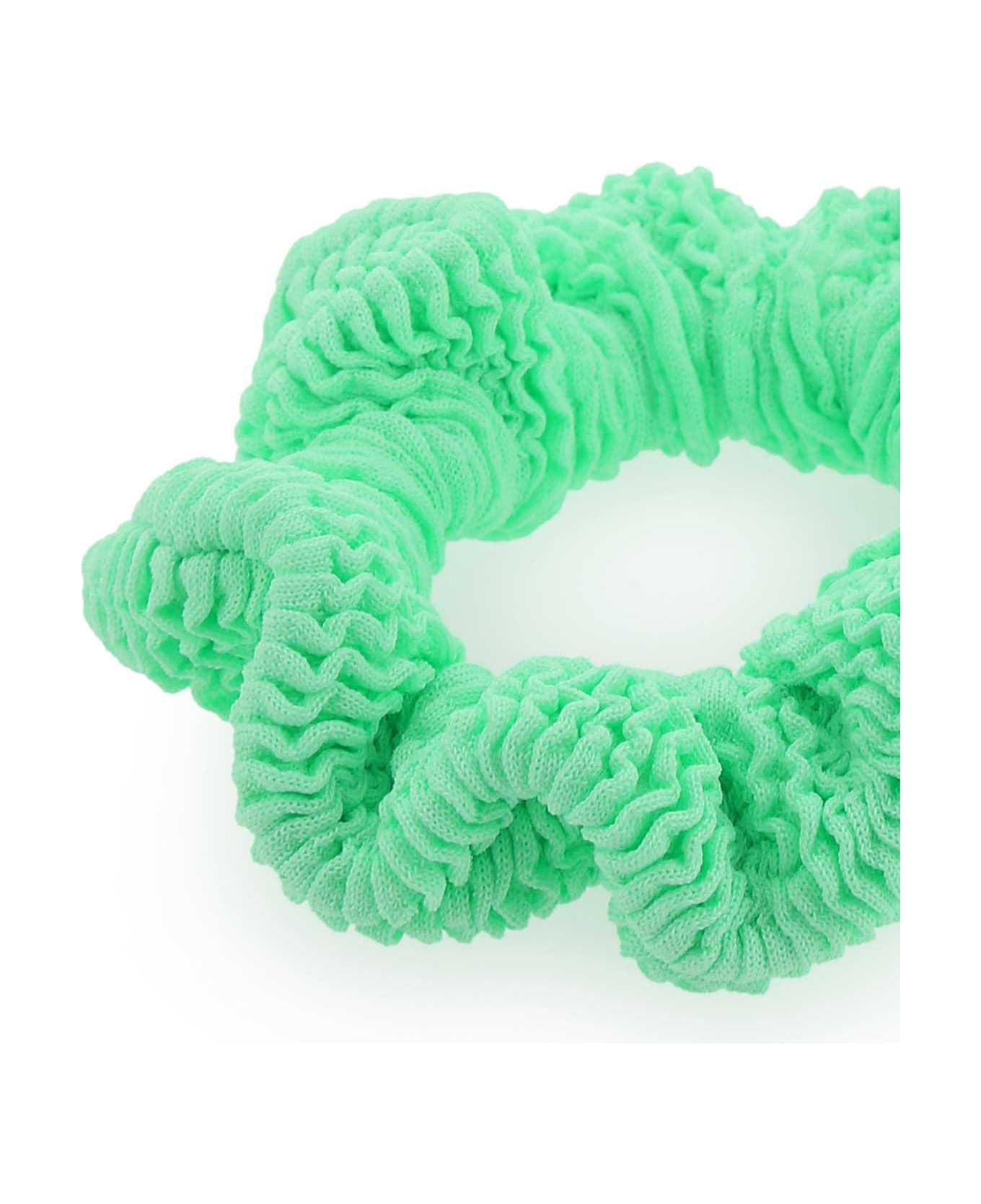 Hunza G Green Fabric Scrunchie - LIME