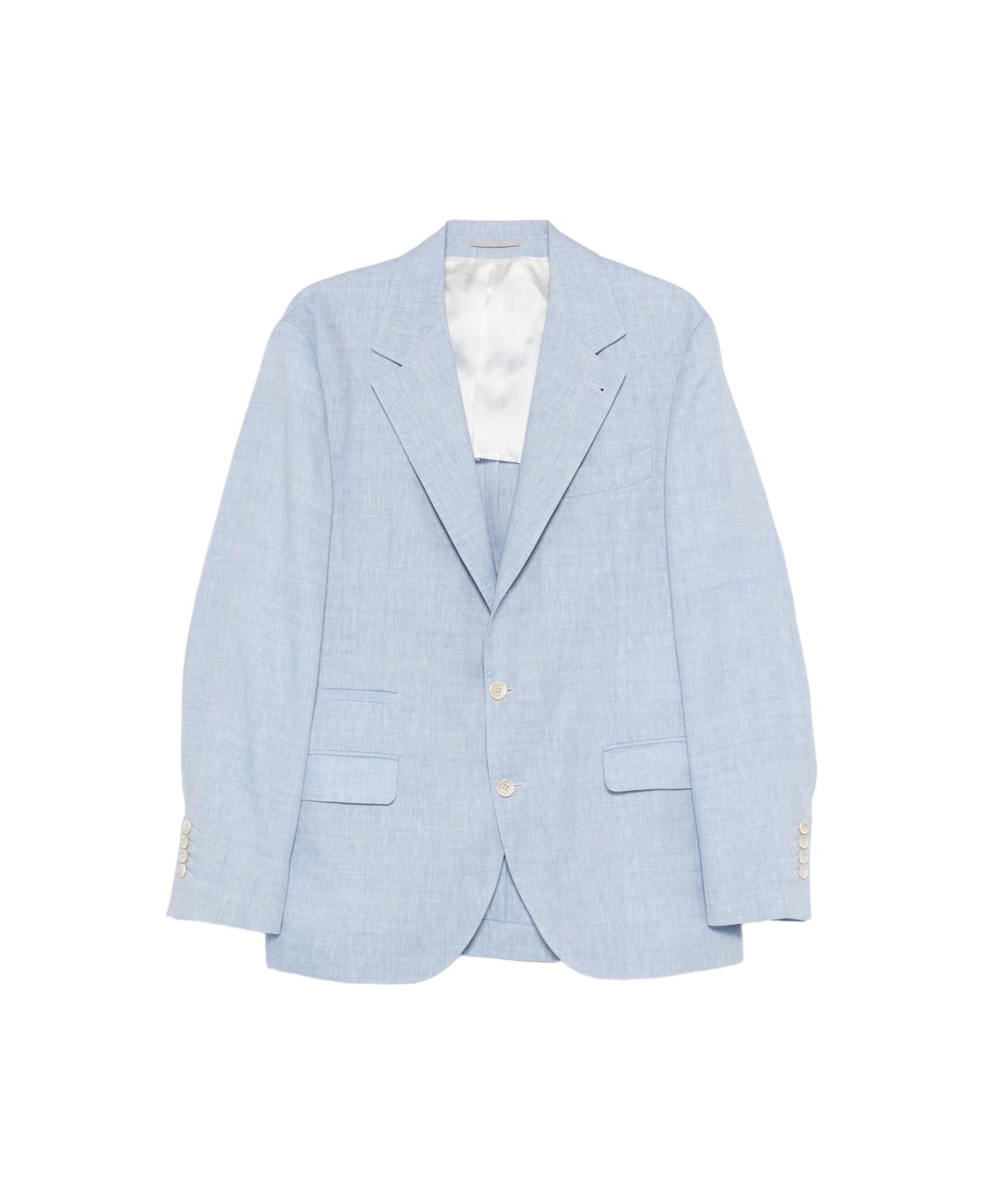 Brunello Cucinelli Single-breasted Blazer Jacket - Clear Blue