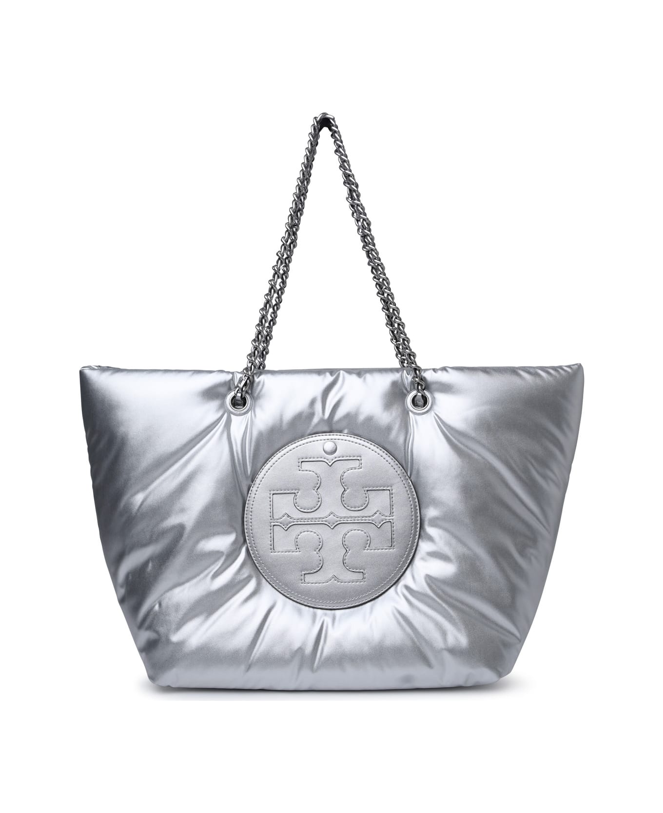 Tory Burch 'ella' Silver Polyester Shopping Bag - Argento