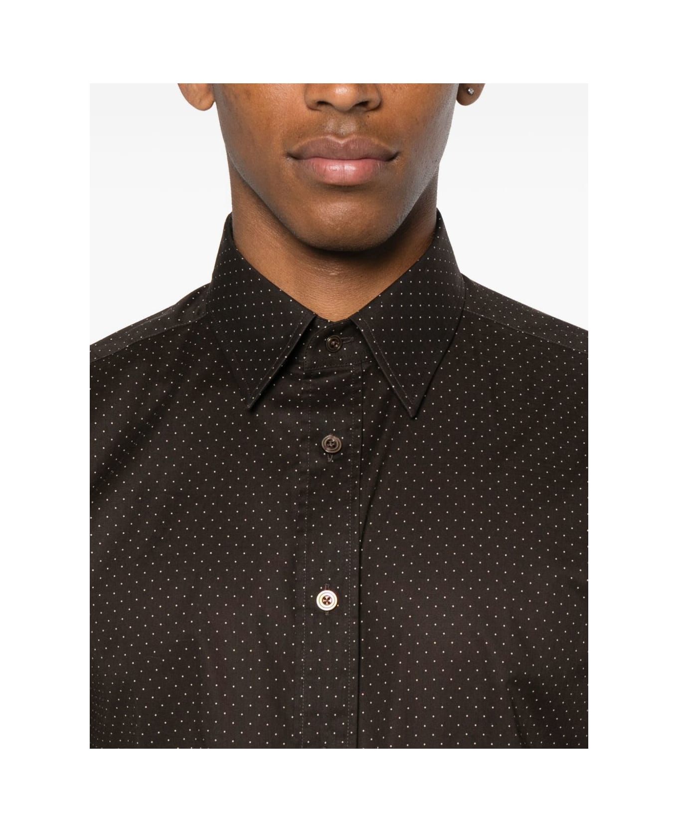 Tom Ford Polka Dot Shirt - Brown