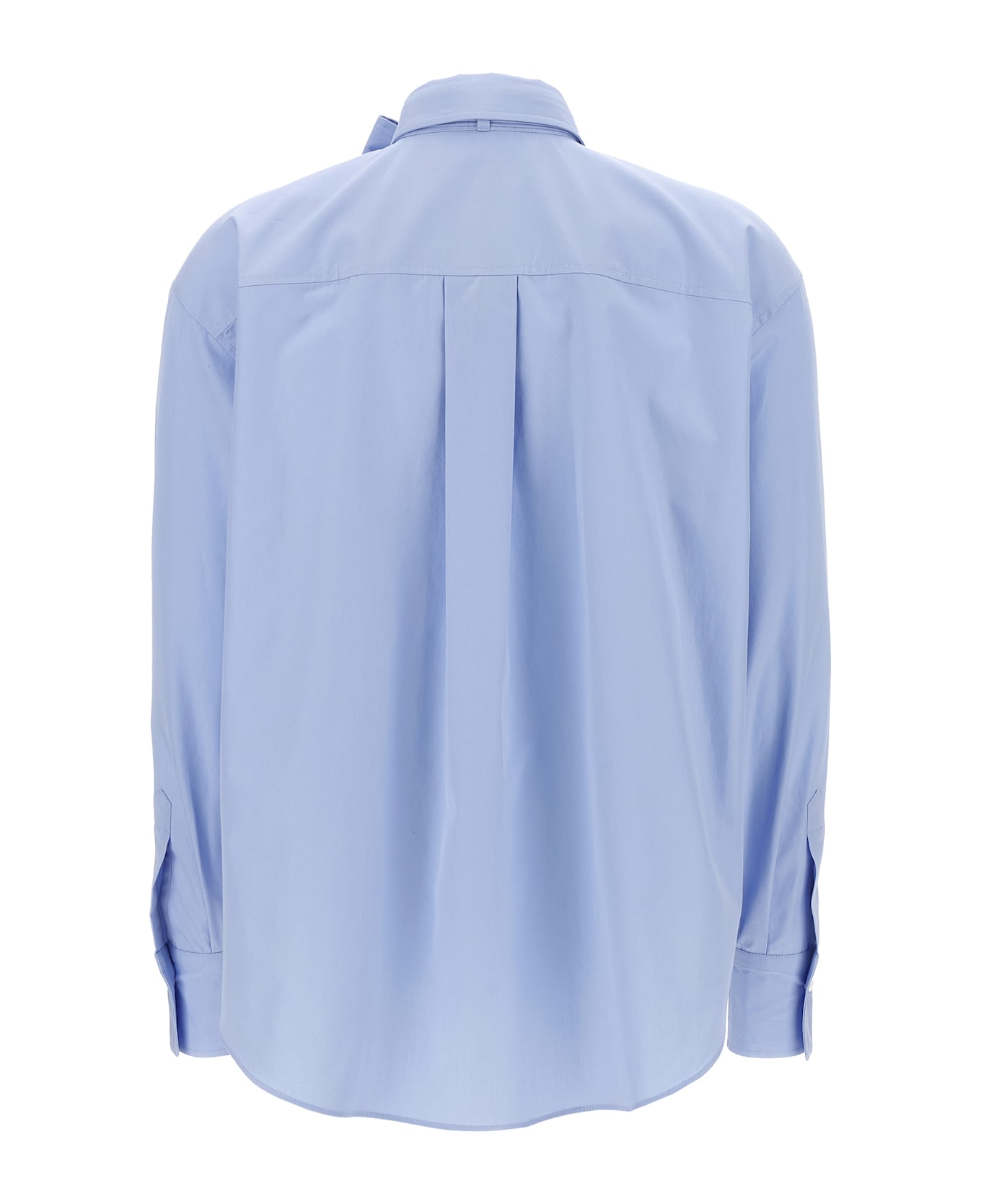 Brunello Cucinelli 'shiny Flap Detail' Shirt - Light Blue