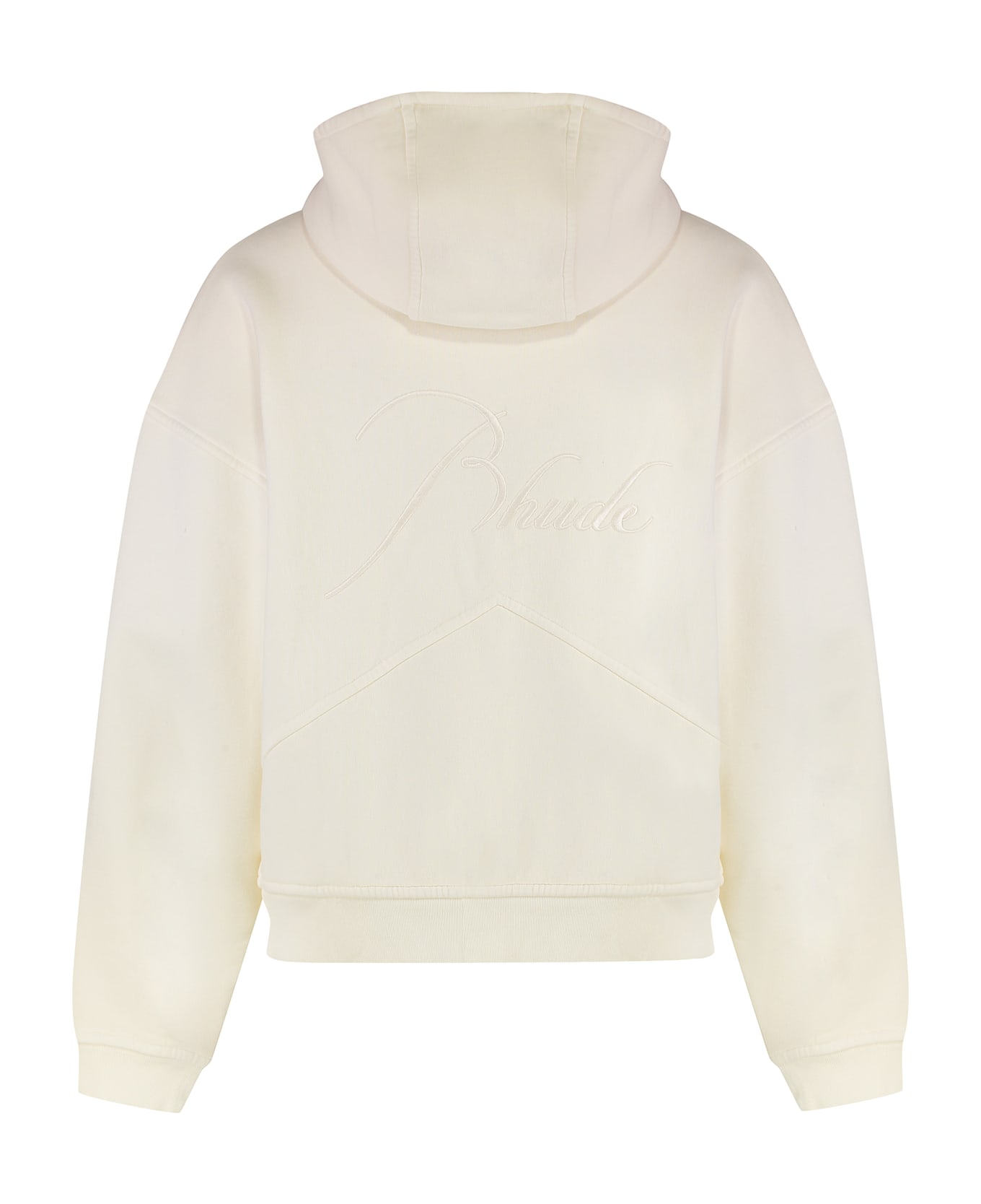 Rhude Full Zip Hoodie - panna