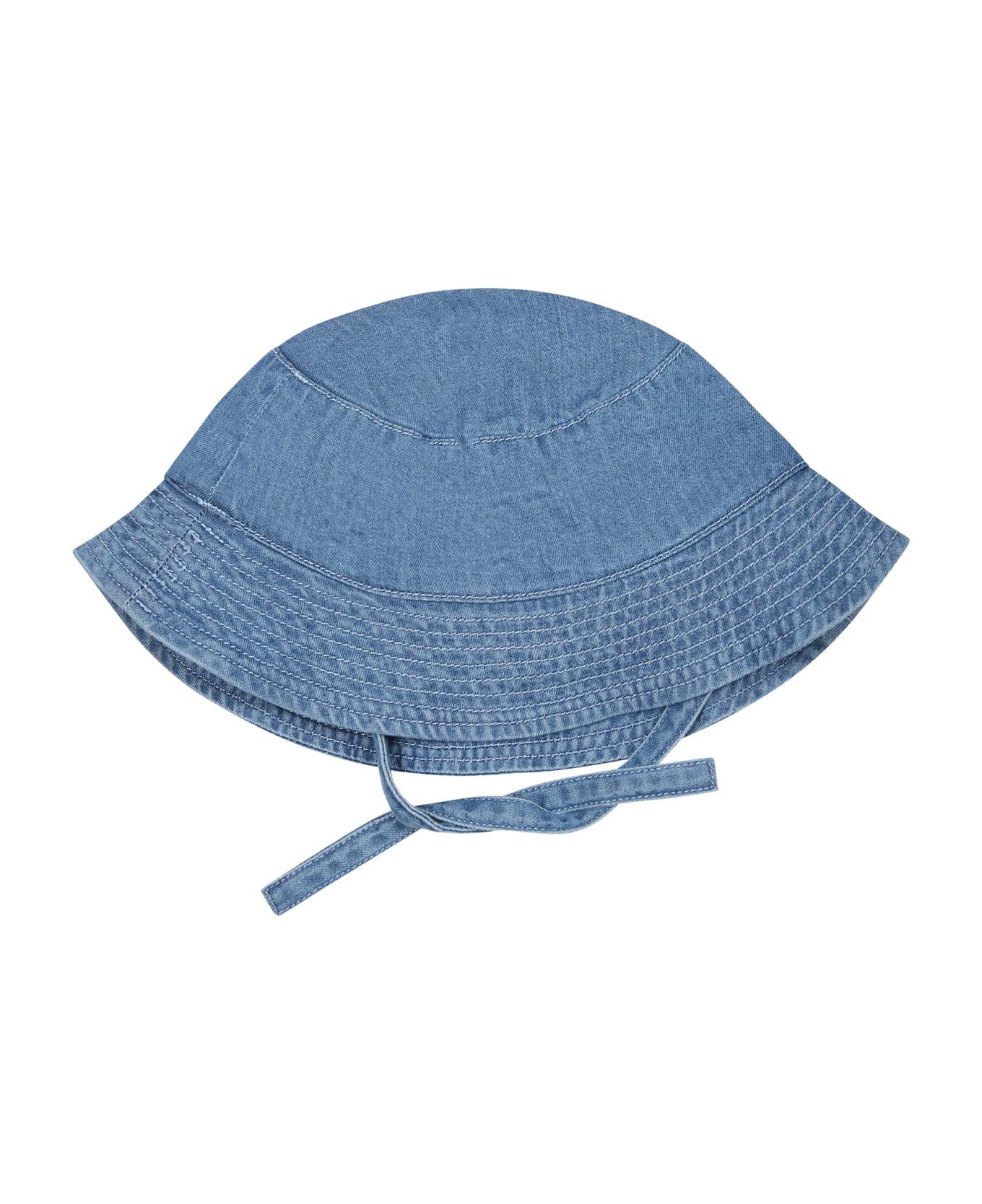 Petit Bateau Blue Cloche For Baby Girl With Logo - Denim アクセサリー＆ギフト
