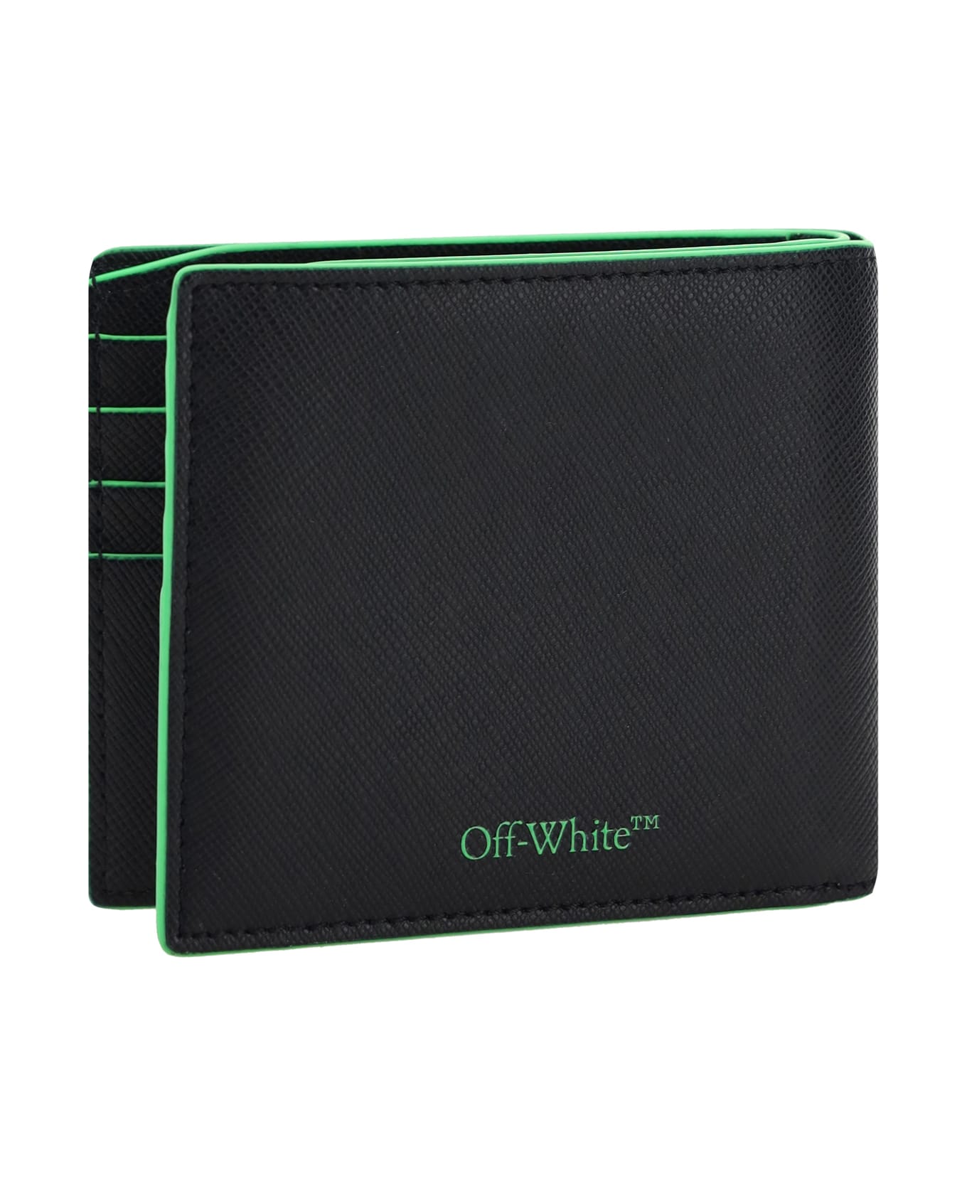 Off-White Wallet - Black Green Fluo