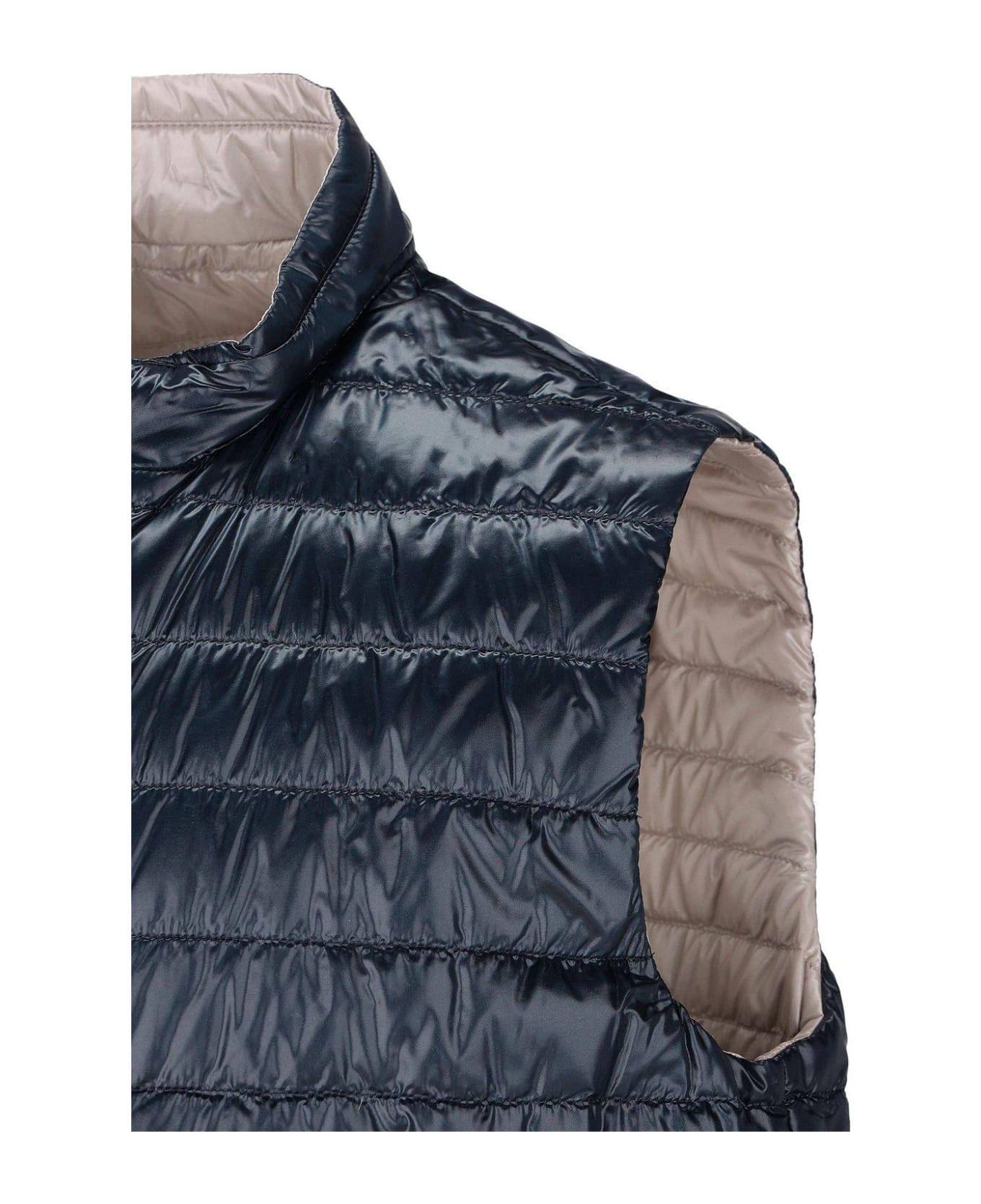 Herno Padded Zip-up Gilet - Blue
