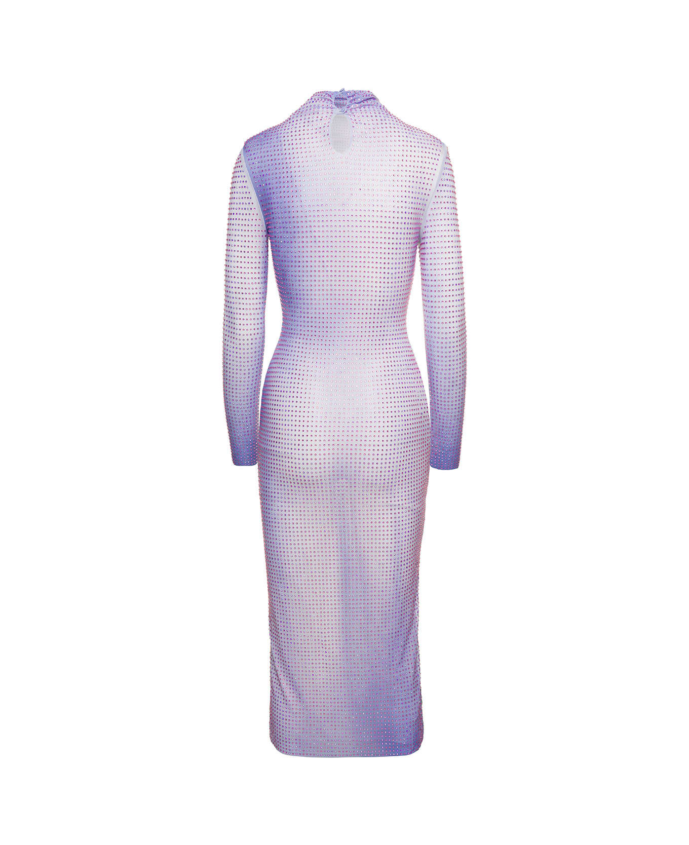 self-portrait Lilac Polyester Contour Dress - Violet